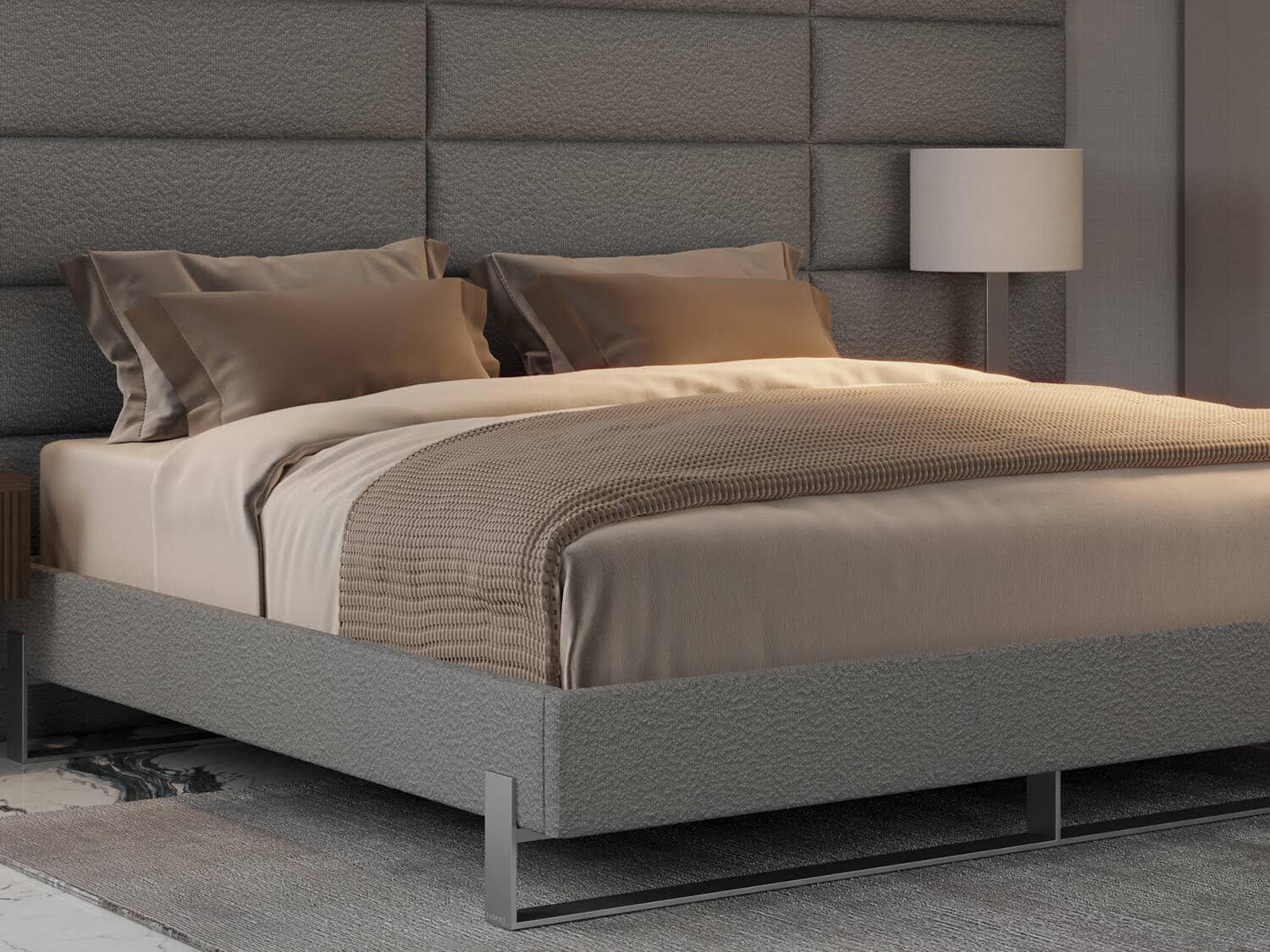 Vant Elevated Platform Bed Brushed Nickel - Full Size - Image 72