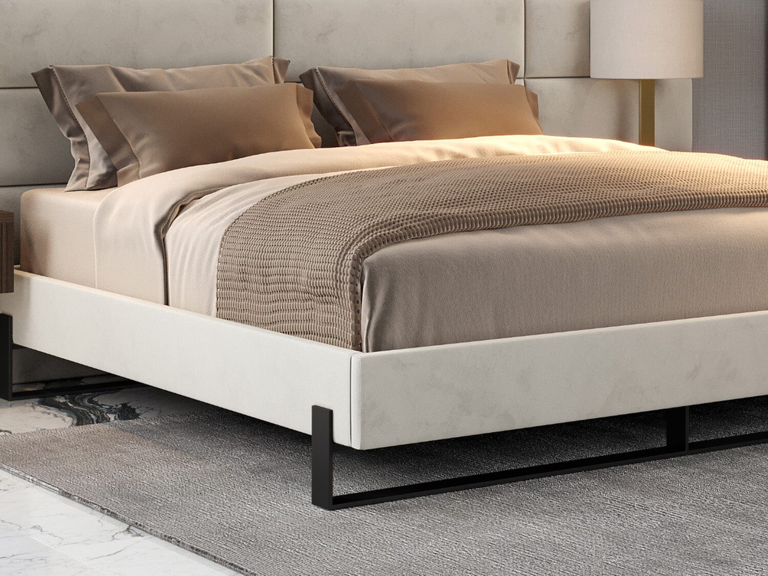 Vant Elevated Platform Bed Matte Black -Twin Size - Image 11