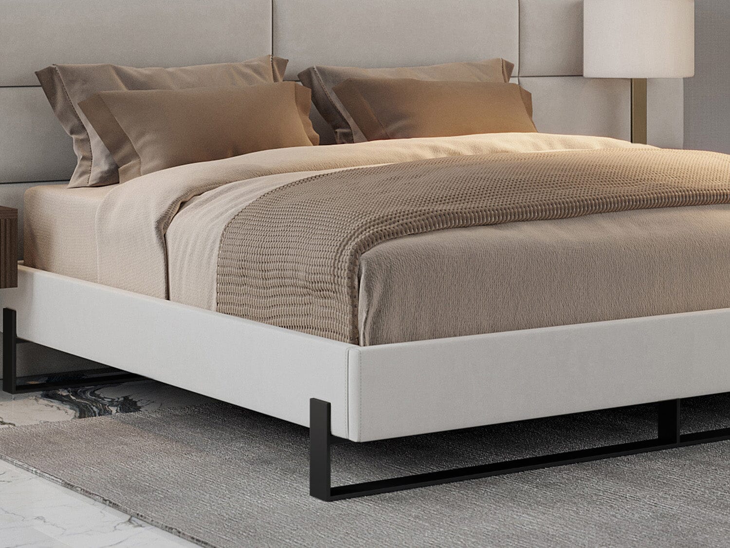 Vant Elevated Platform Bed Matte Black -Twin Size - Image 12
