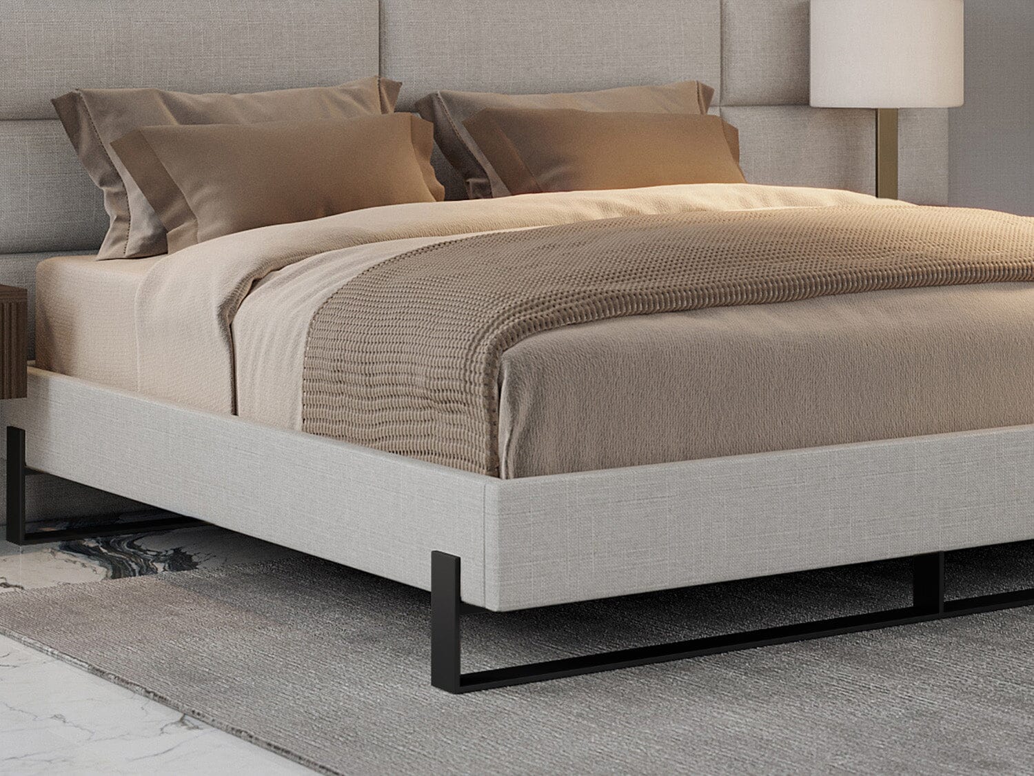 Vant Elevated Platform Bed Matte Black -Twin Size - Image 13