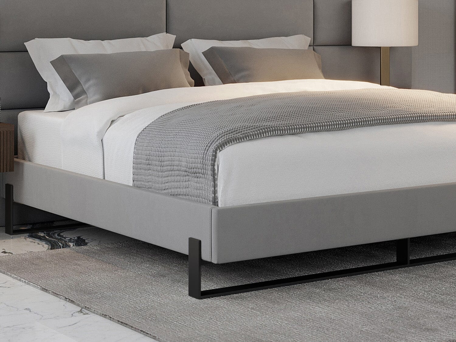 Vant Elevated Platform Bed Matte Black -Twin Size - Image 14