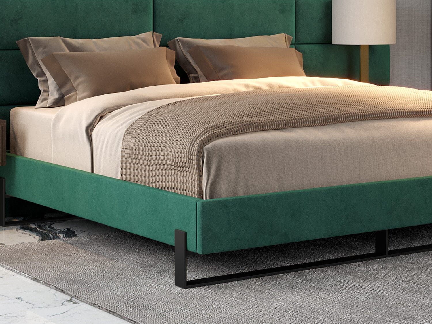Vant Elevated Platform Bed Matte Black -Twin Size - Image 19