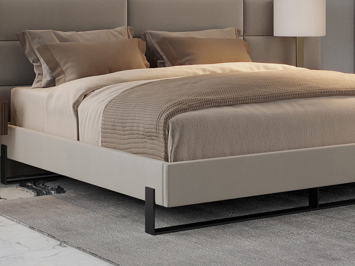 Vant Elevated Platform Bed Matte Black -Twin Size - Image 24