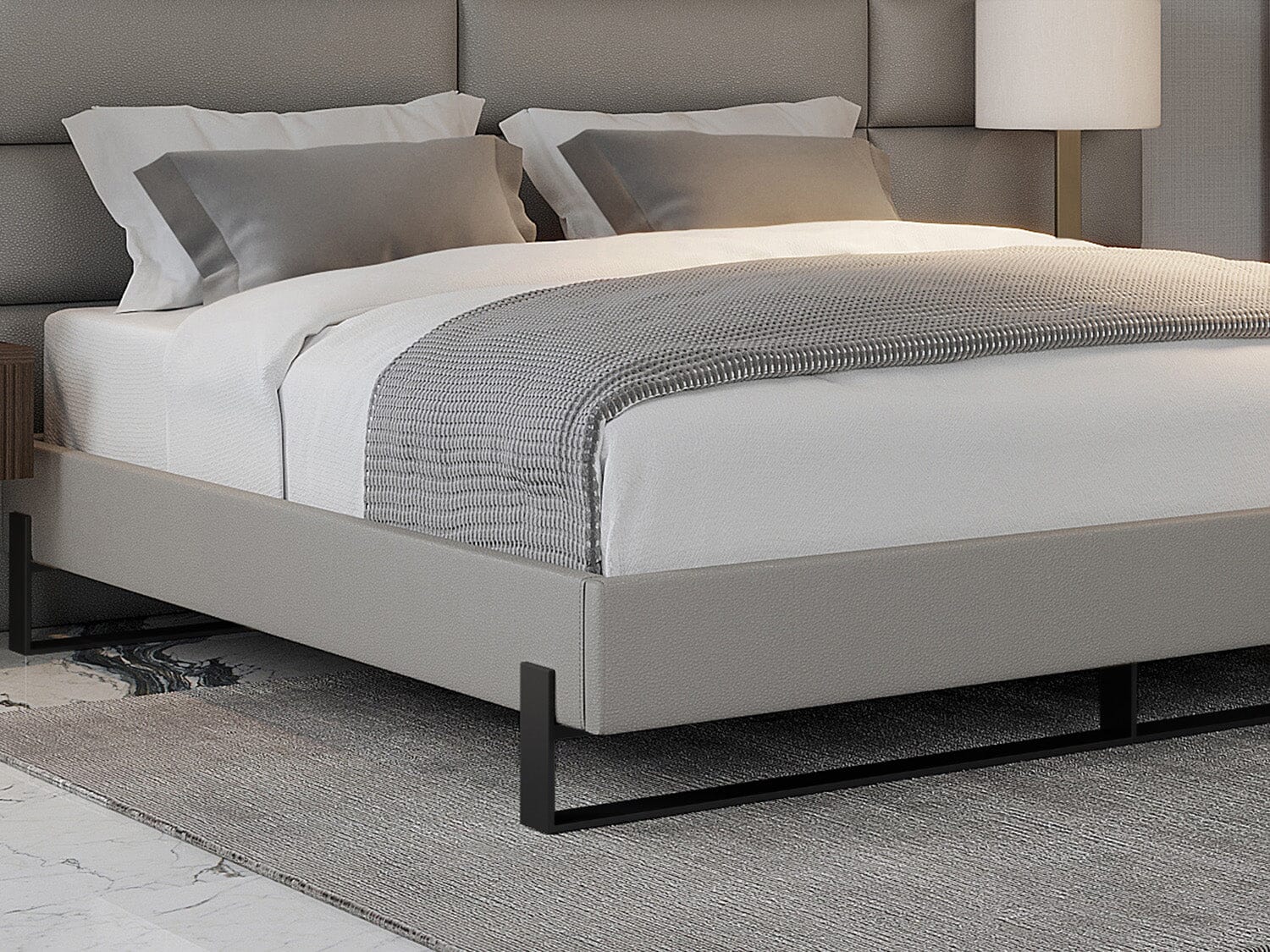 Vant Elevated Platform Bed Matte Black -Twin Size - Image 30