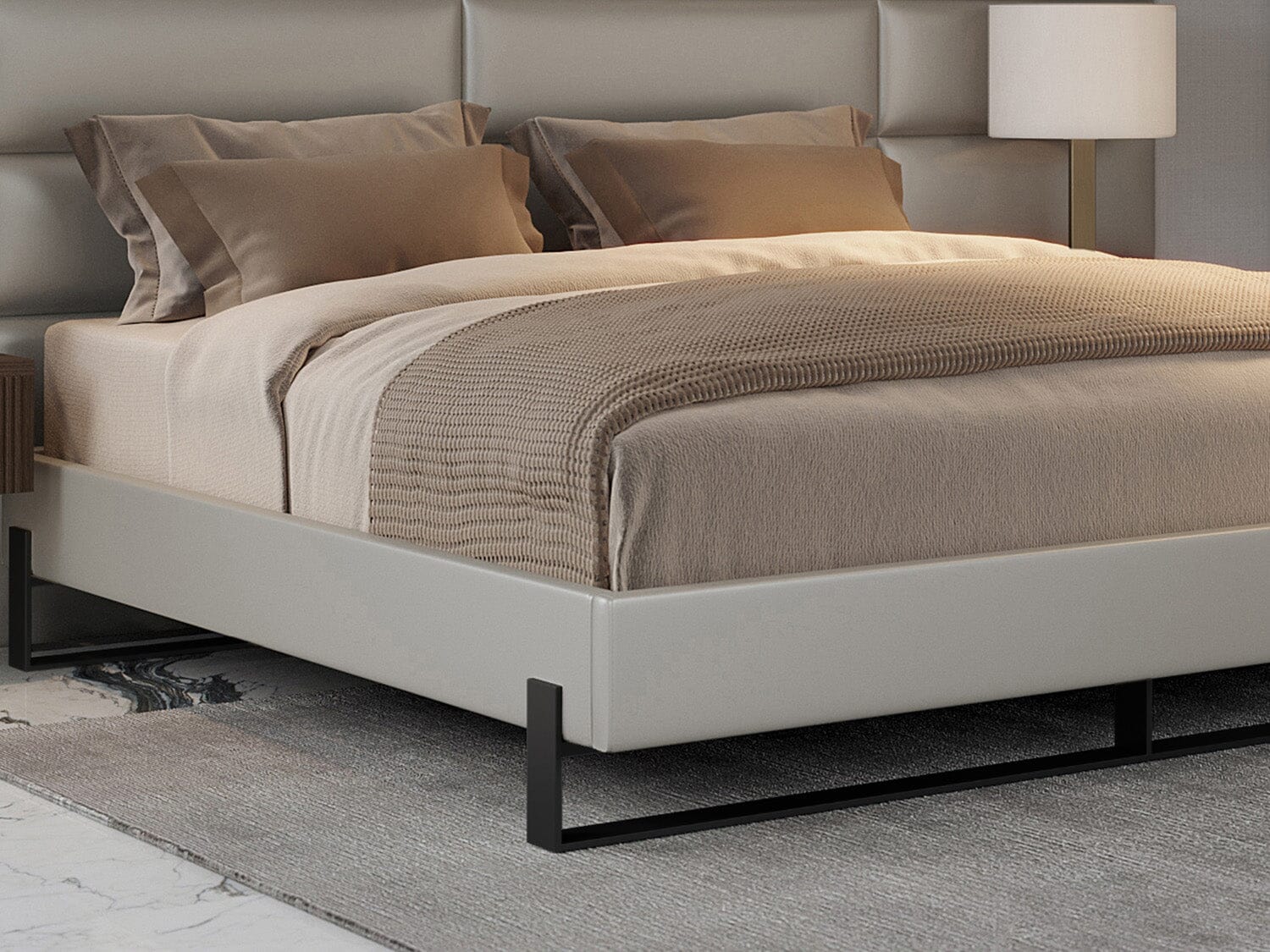 Vant Elevated Platform Bed Matte Black -Twin Size - Image 31