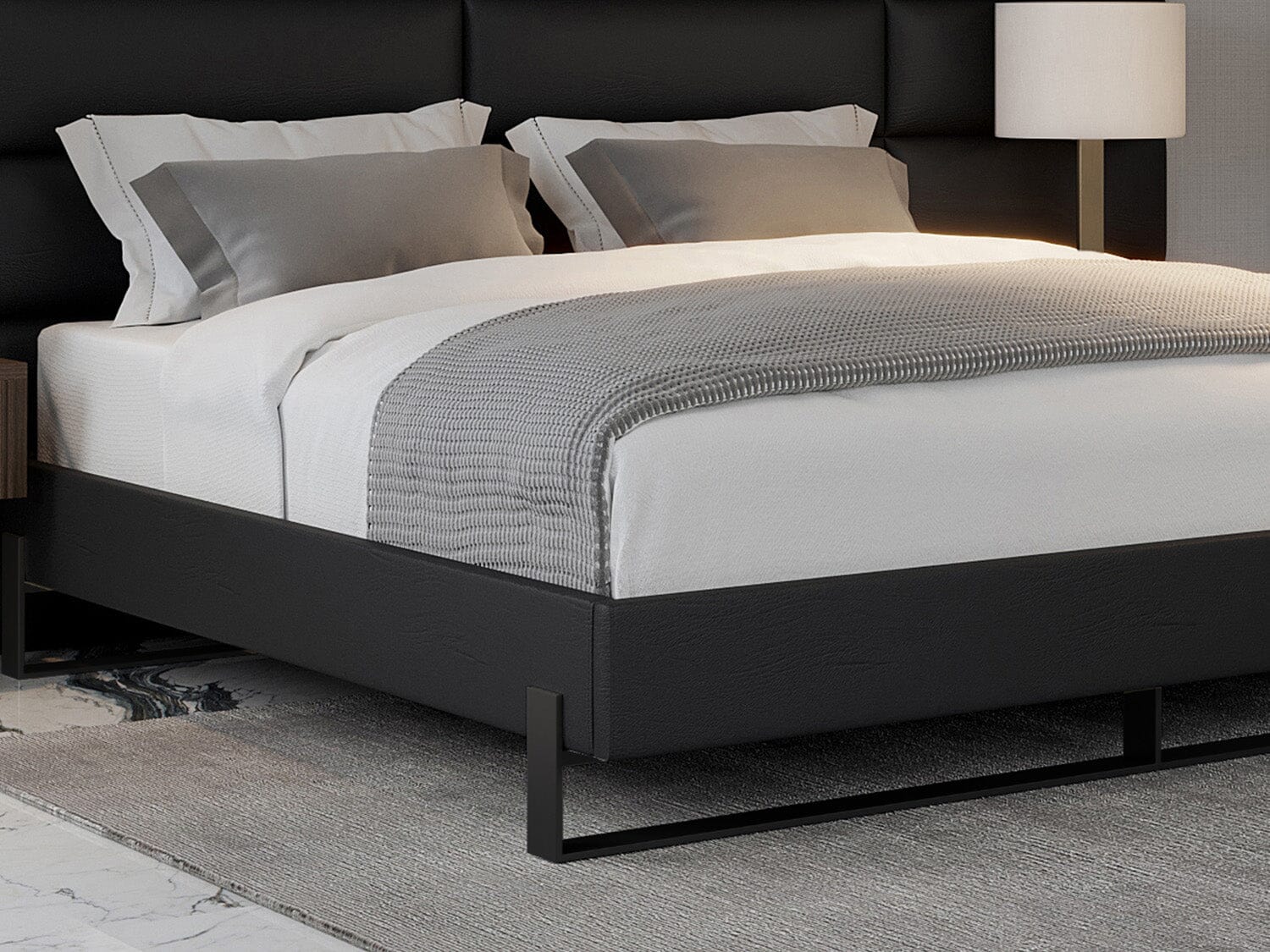 Vant Elevated Platform Bed Matte Black -Twin Size - Image 32