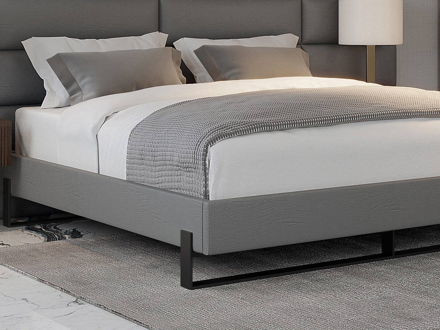 Vant Elevated Platform Bed Matte Black -Twin Size - Image 33