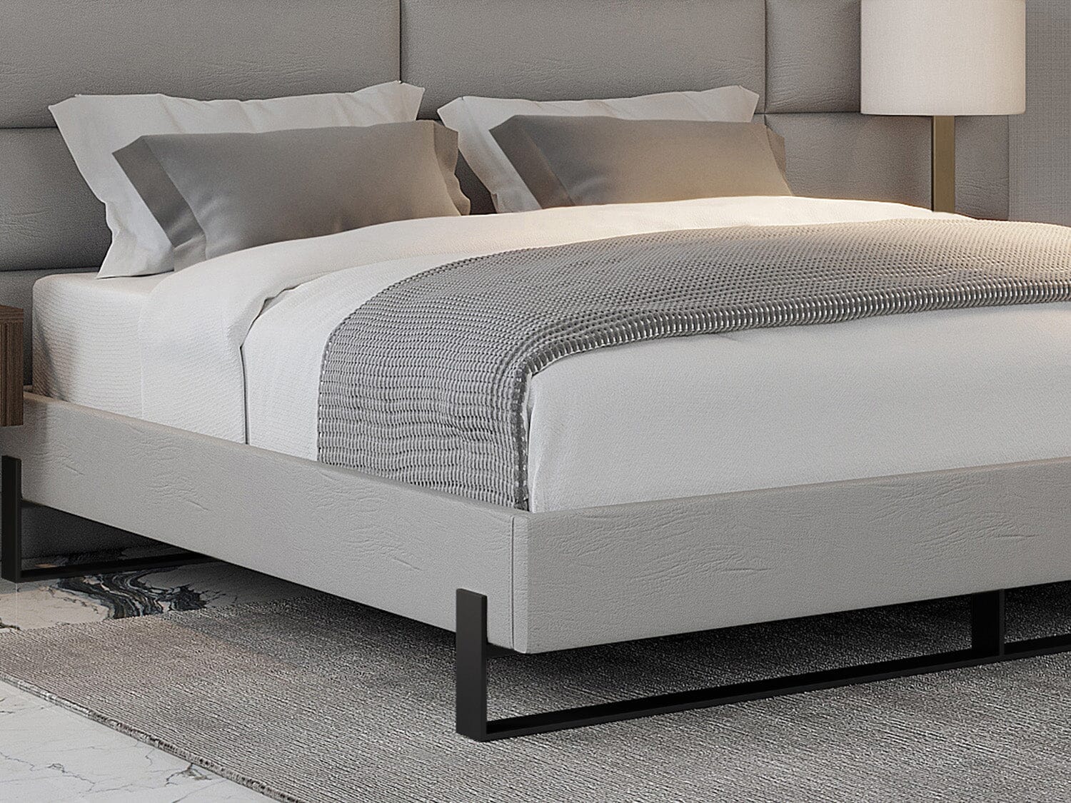 Vant Elevated Platform Bed Matte Black -Twin Size - Image 34