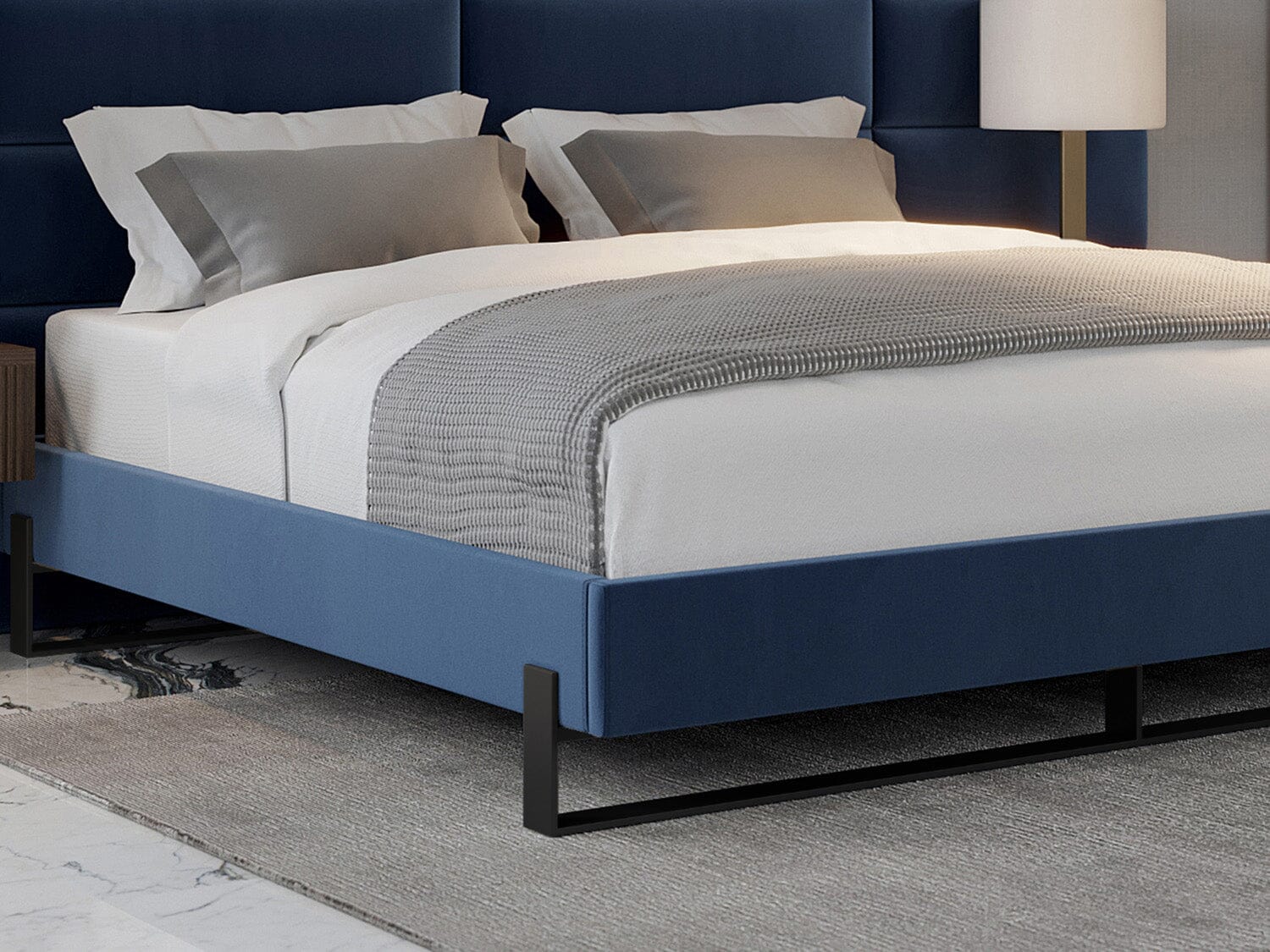 Vant Elevated Platform Bed Matte Black -Twin Size - Image 4