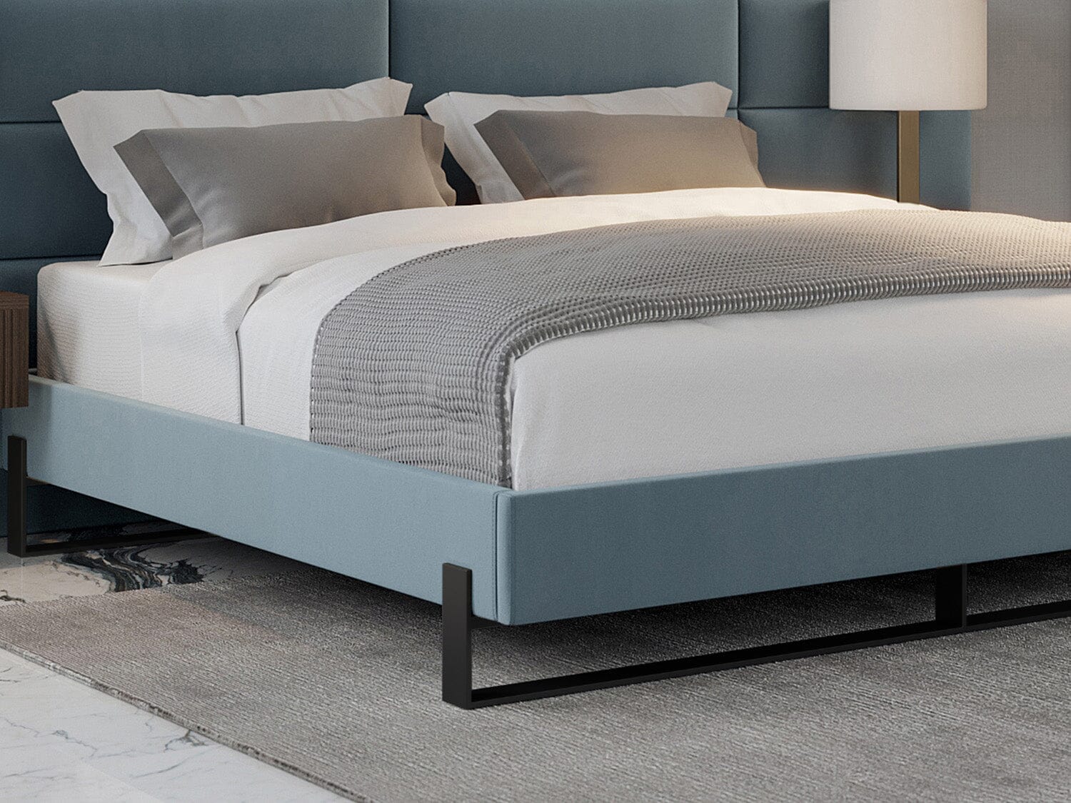 Vant Elevated Platform Bed Matte Black -Twin Size - Image 5