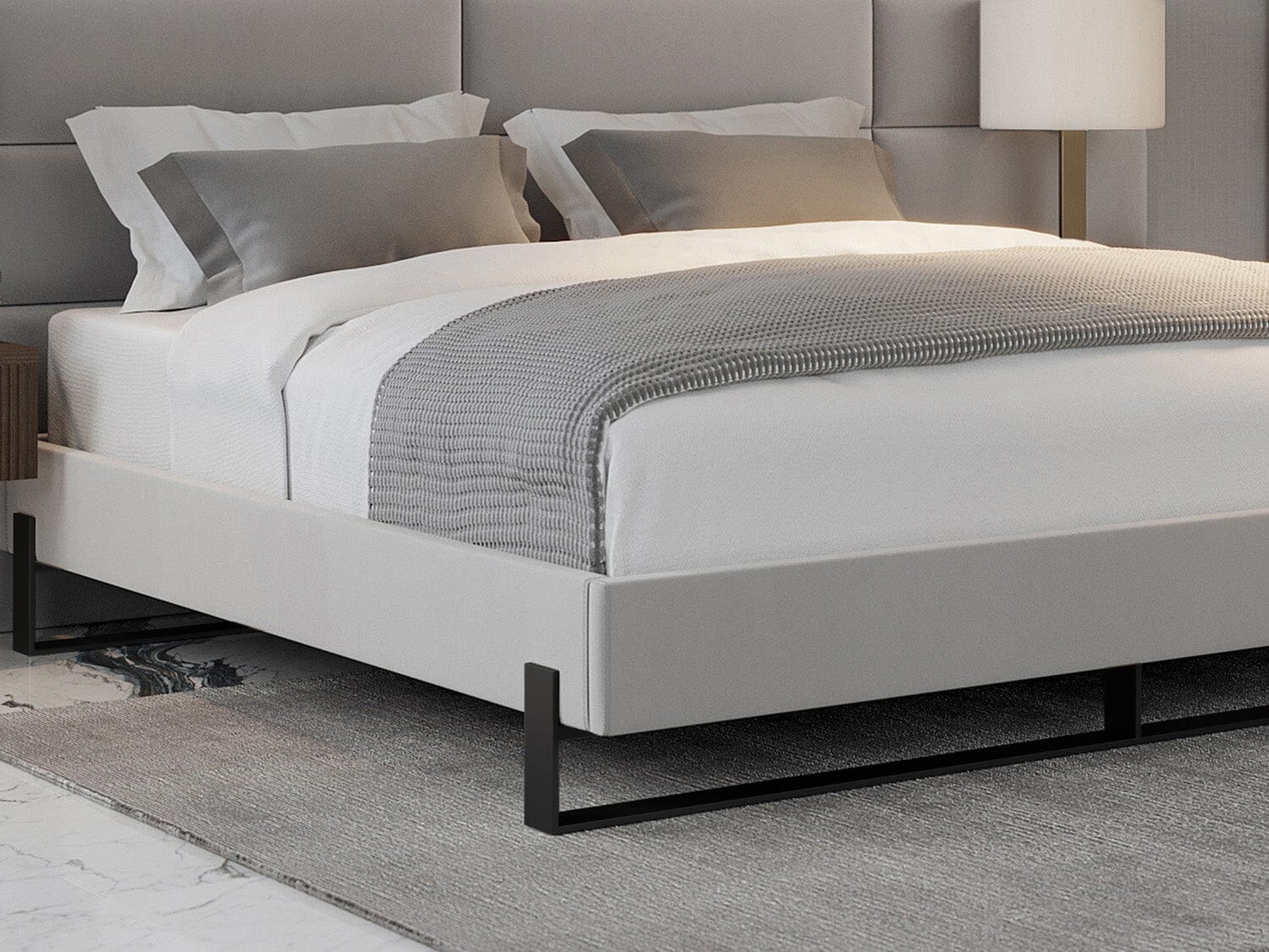 Vant Elevated Platform Bed Matte Black -Twin Size - Image 7