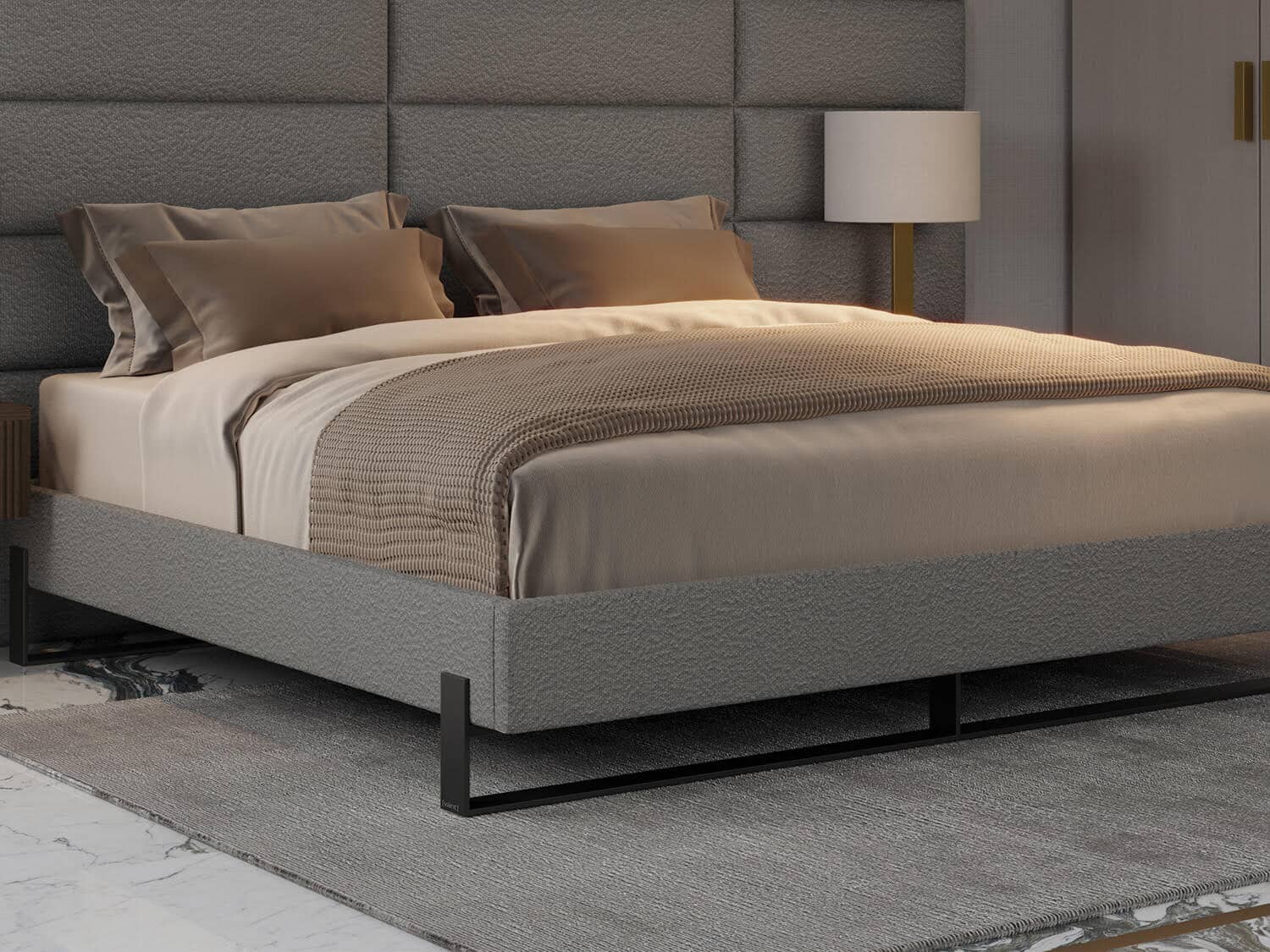 Vant Elevated Platform Bed Matte Black -Twin Size - Image 70