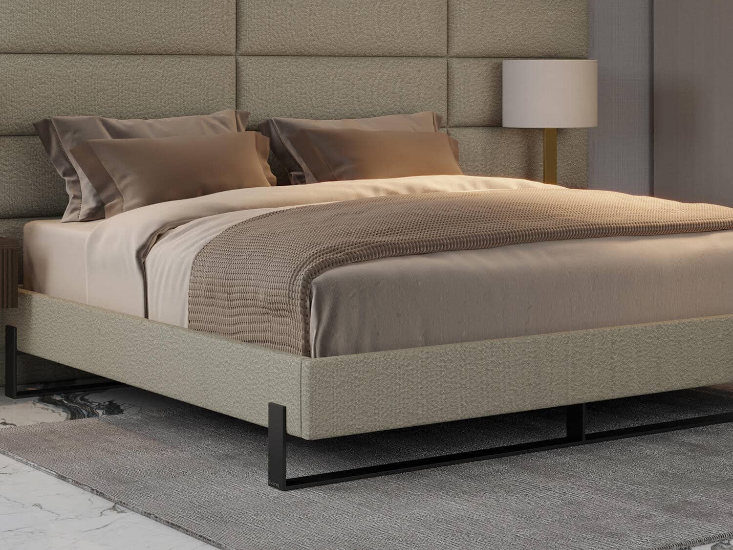 Vant Elevated Platform Bed Matte Black -Twin Size - Image 71