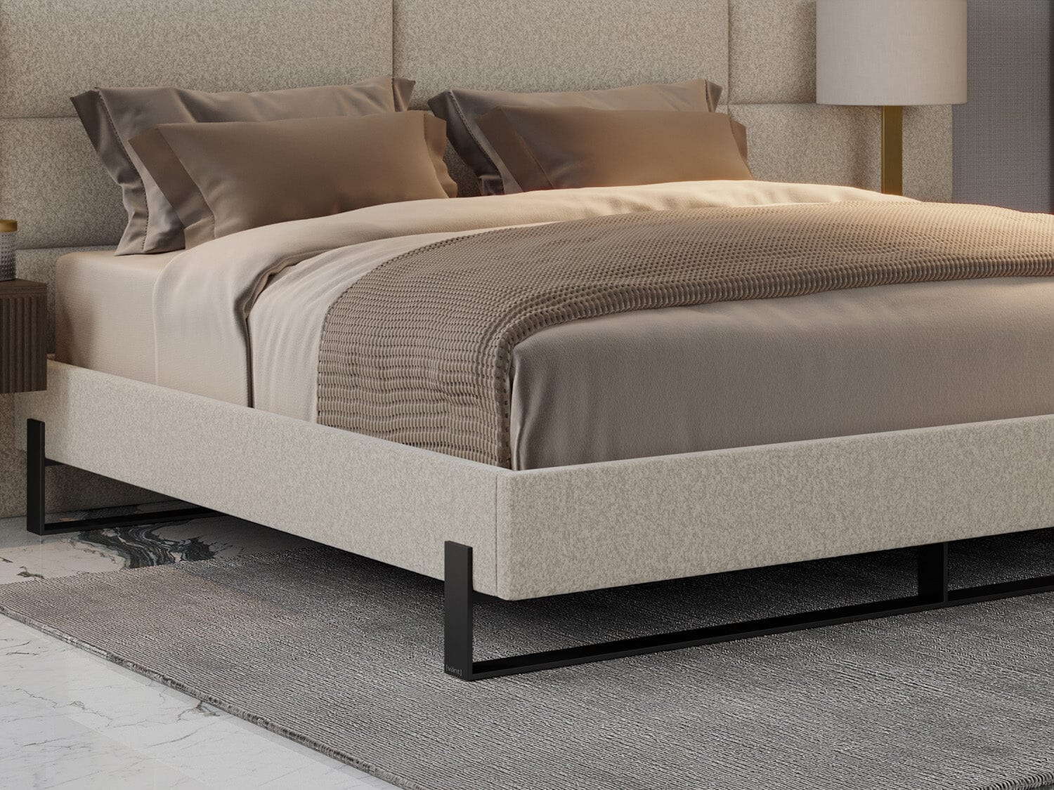 Vant Elevated Platform Bed Matte Black -Twin Size - Image 74