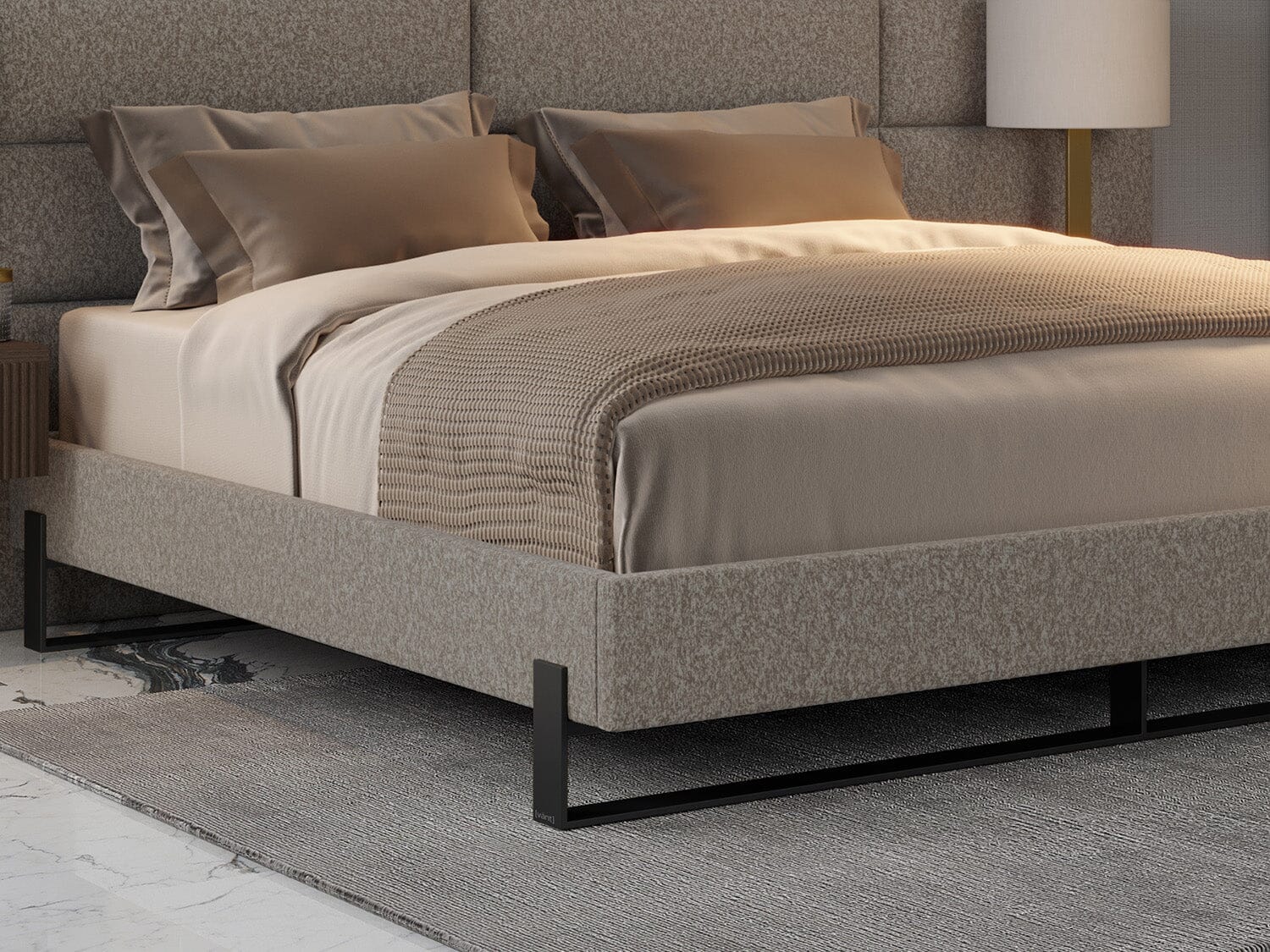 Vant Elevated Platform Bed Matte Black -Twin Size - Image 75