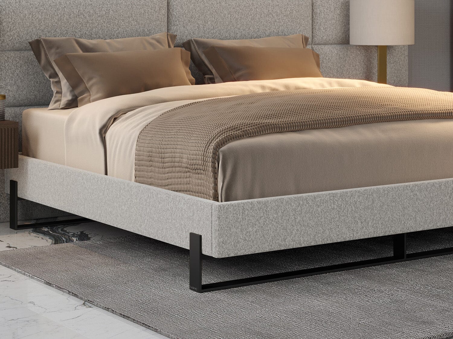Vant Elevated Platform Bed Matte Black -Twin Size - Image 76