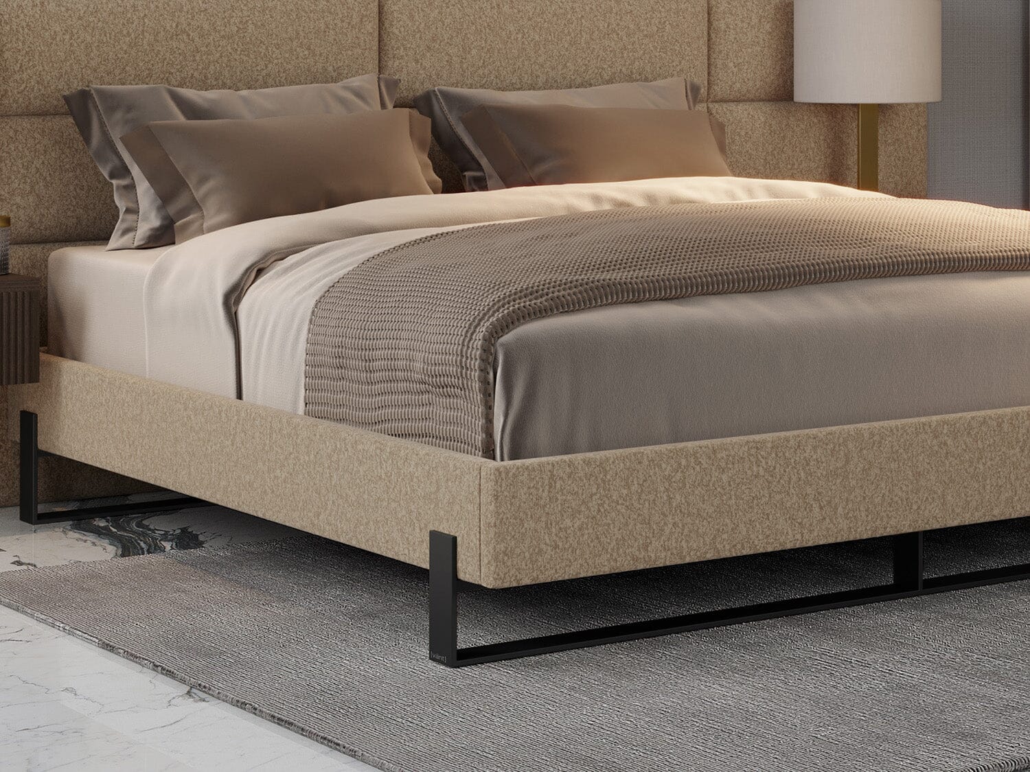 Vant Elevated Platform Bed Matte Black -Twin Size - Image 77