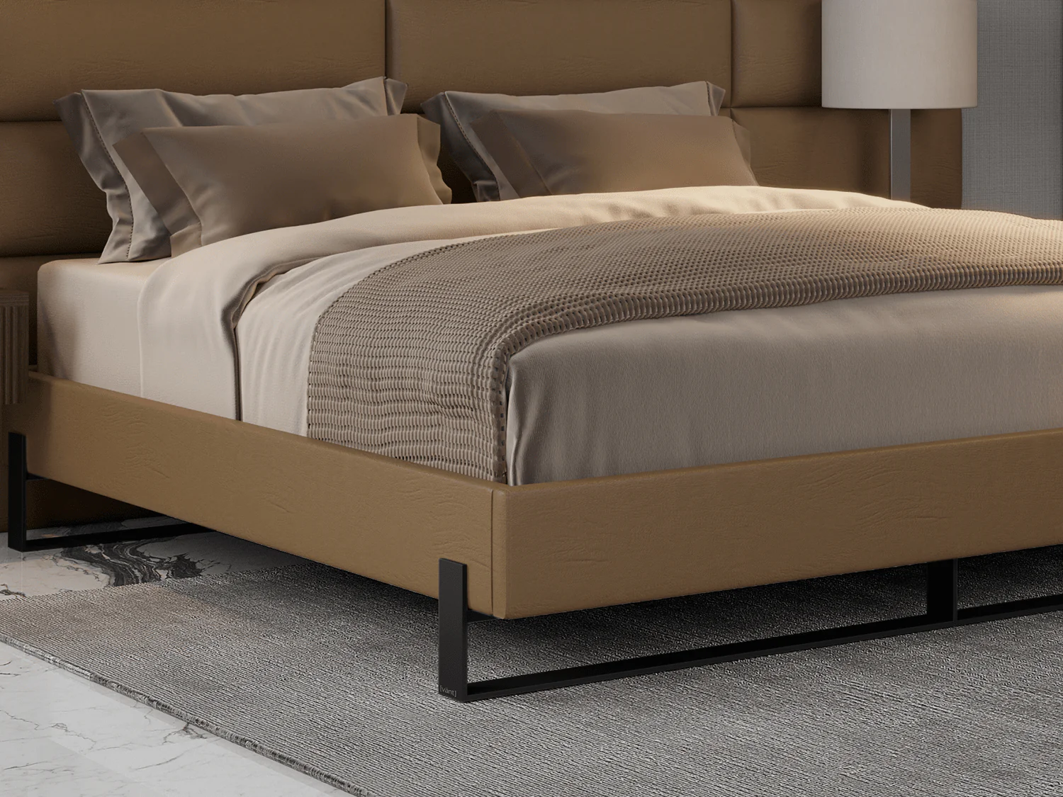 Vant Elevated Platform Bed Matte Black -Twin Size - Image 82