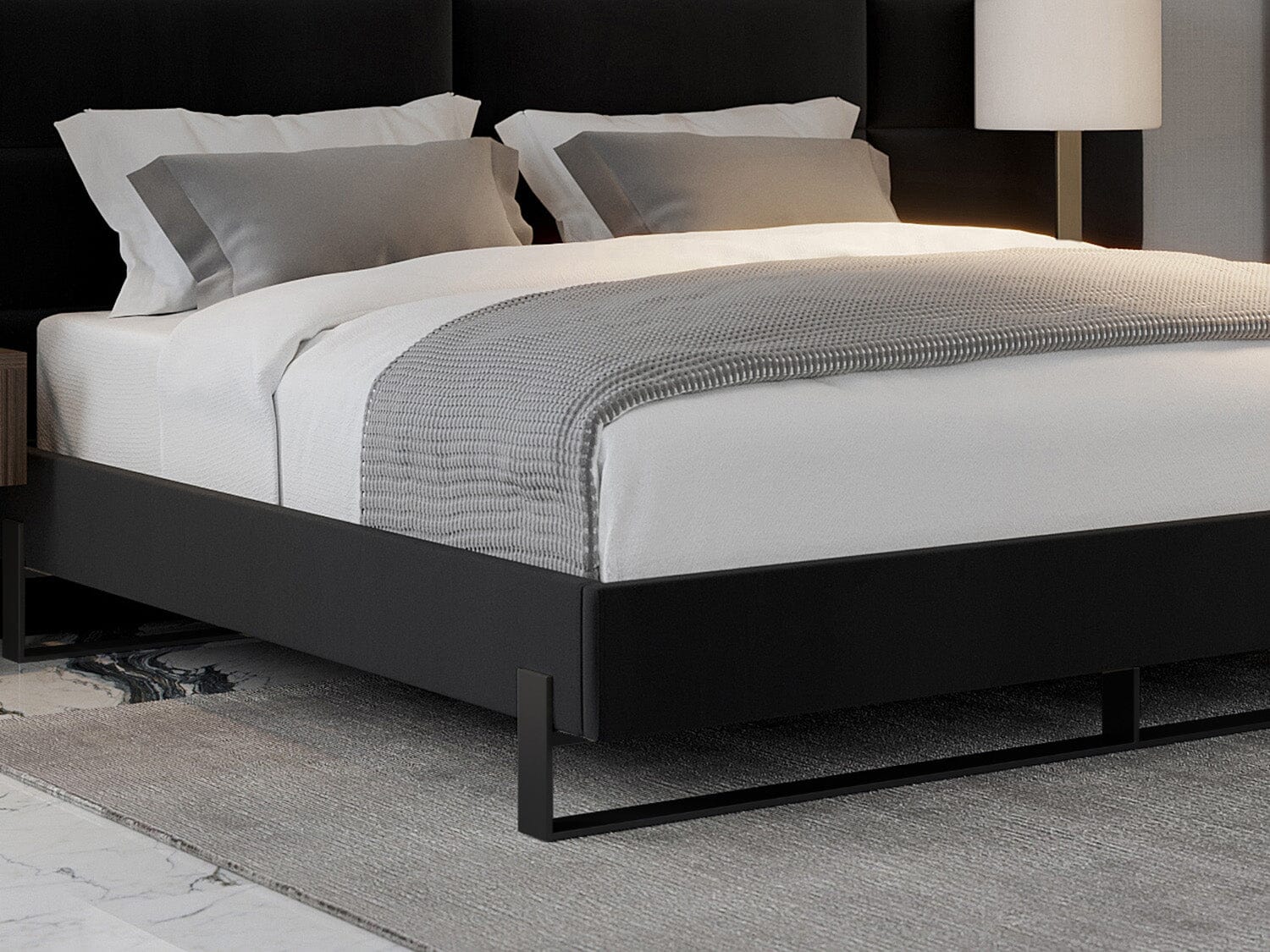 Vant Elevated Platform Bed Matte Black -Twin Size - Image 9