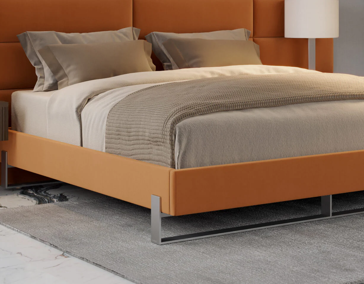 Vant Elevated Platform Bed Brushed Nickel - King Size - Image 16