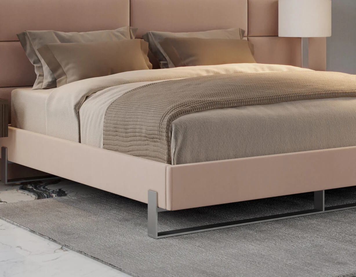 Vant Elevated Platform Bed Brushed Nickel - King Size - Image 18