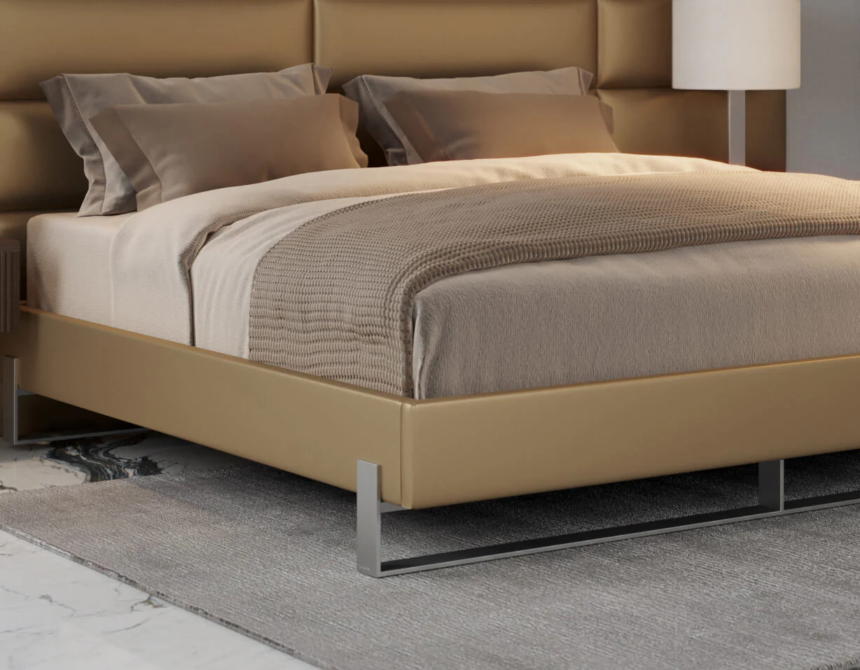 Vant Elevated Platform Bed Brushed Nickel - King Size - Image 25