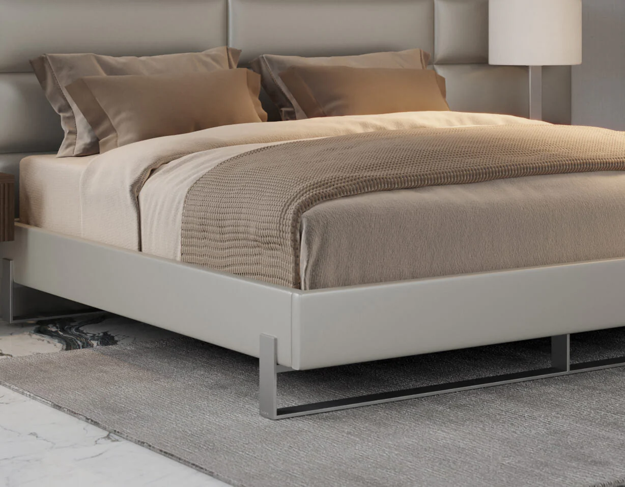 Vant Elevated Platform Bed Brushed Nickel - Twin Size - Image 23
