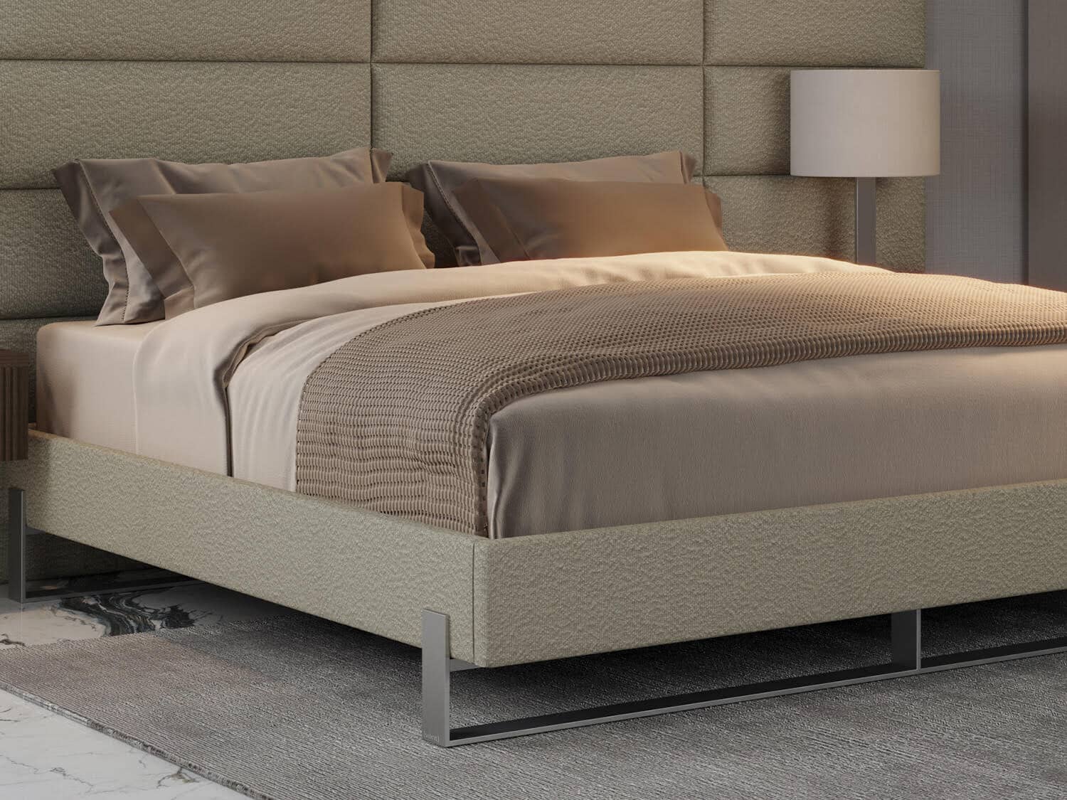Vant Elevated Platform Bed Brushed Nickel - Twin Size - Image 32