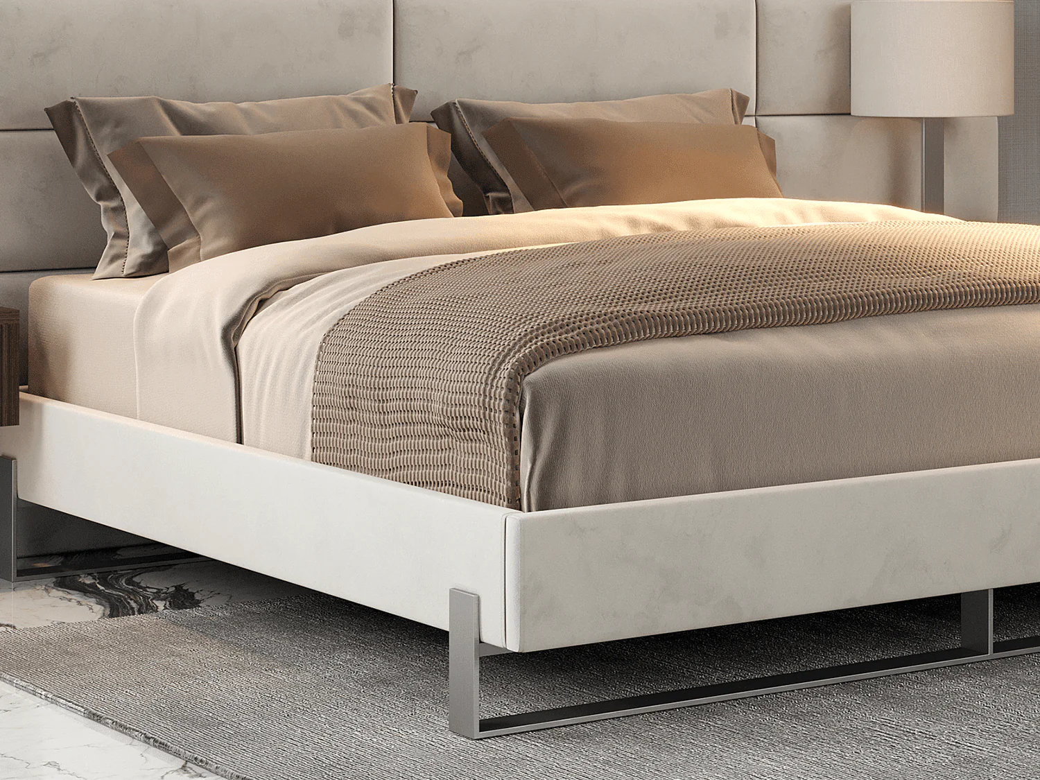 Vant Elevated Platform Bed Brushed Nickel - Twin Size - Image 34