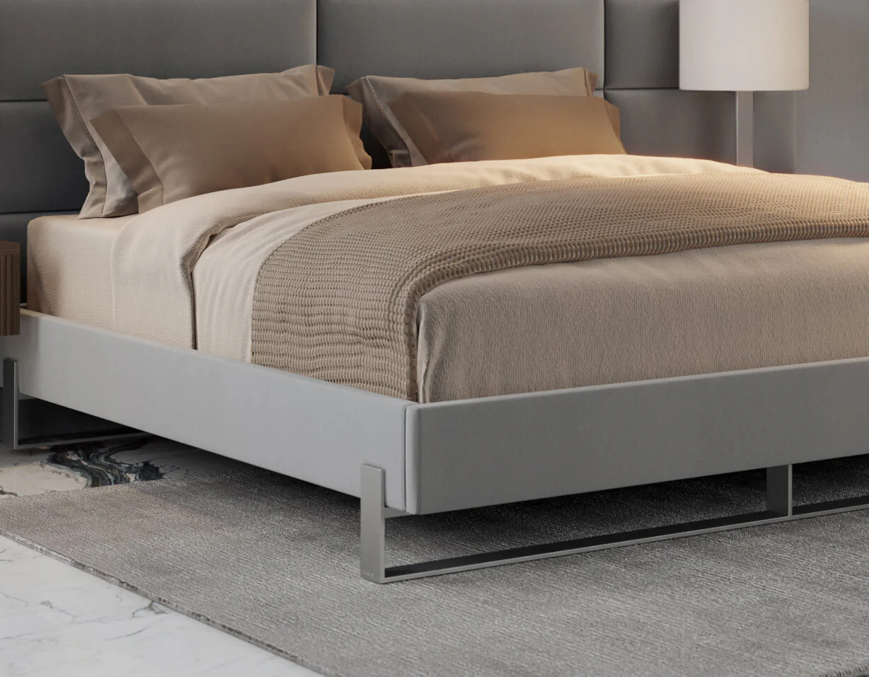 Vant Elevated Platform Bed Brushed Nickel - California King Size - Image 9