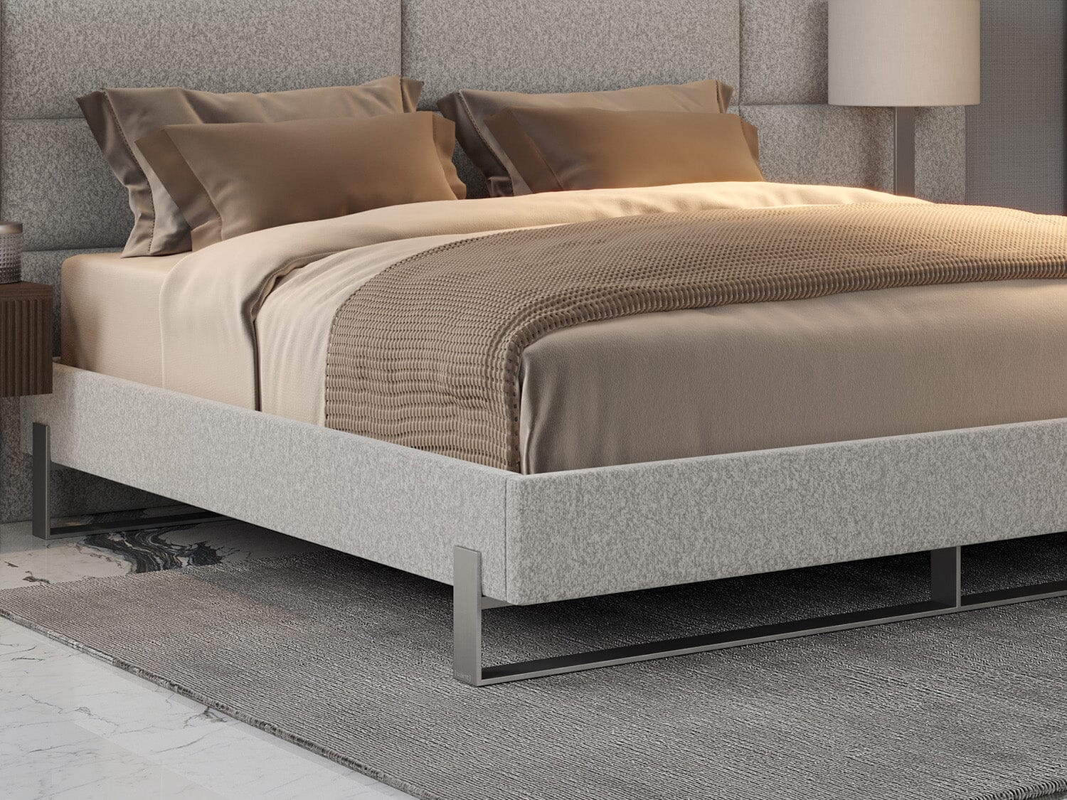 Vant Elevated Platform Bed Brushed Nickel - California King Size - Image 90