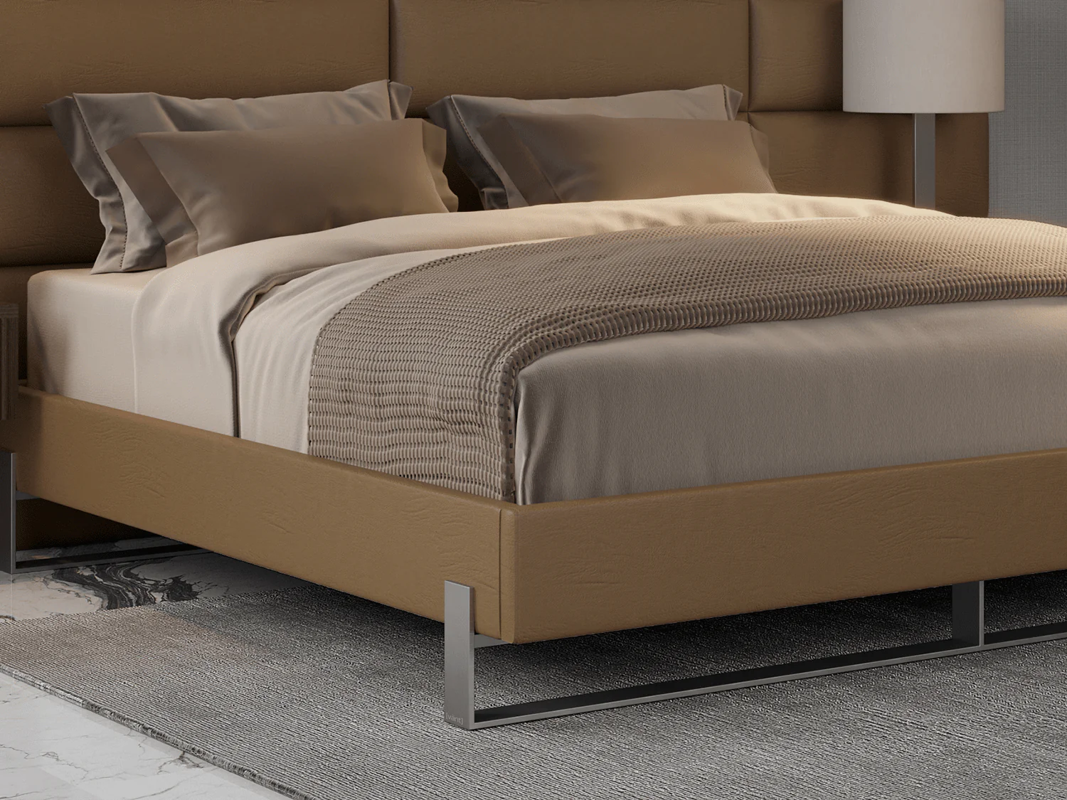Vant Elevated Platform Bed Brushed Nickel - California King Size - Image 92