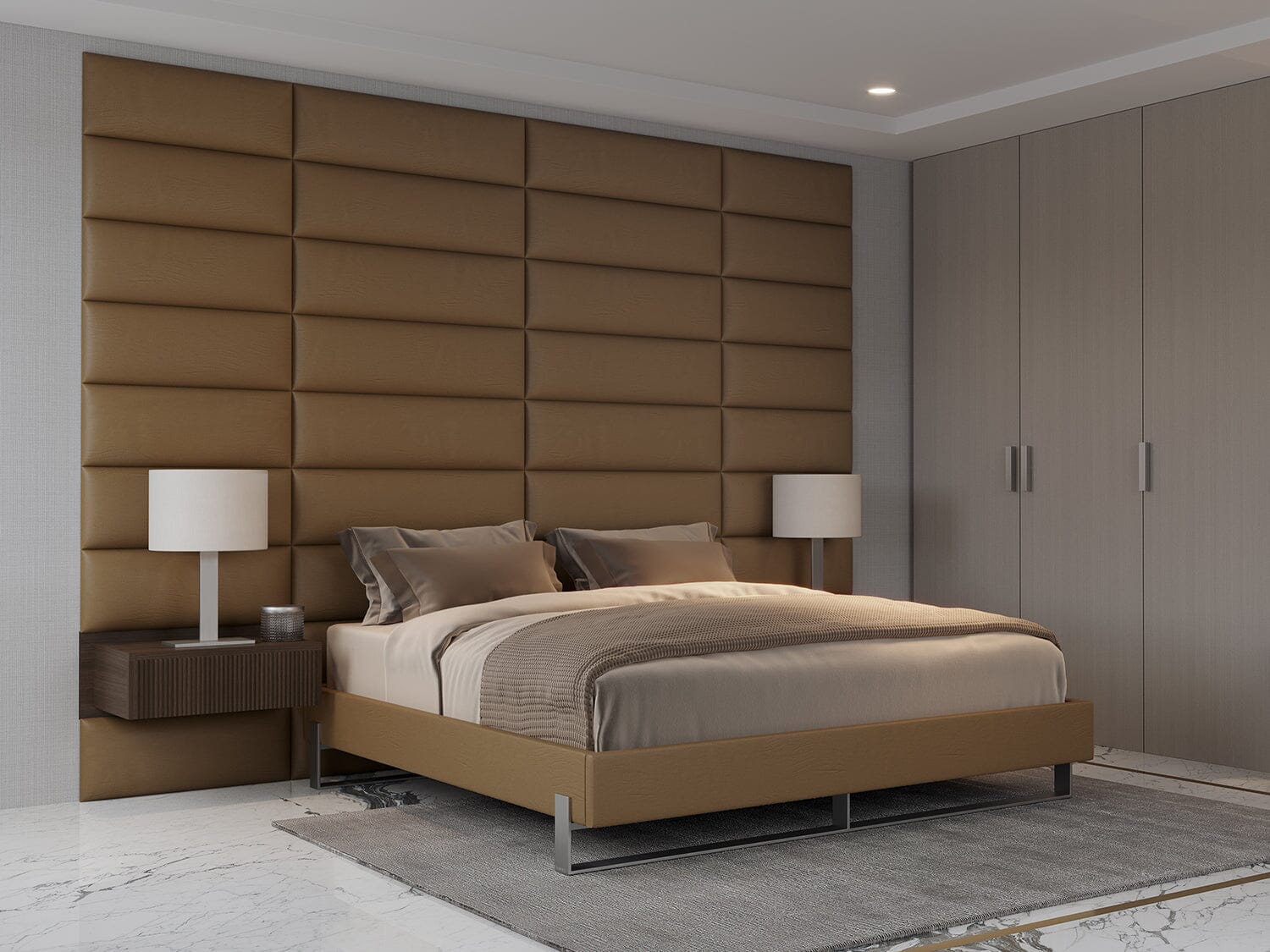 Vant Elevated Platform Bed Brushed Nickel - California King Size - Image 97