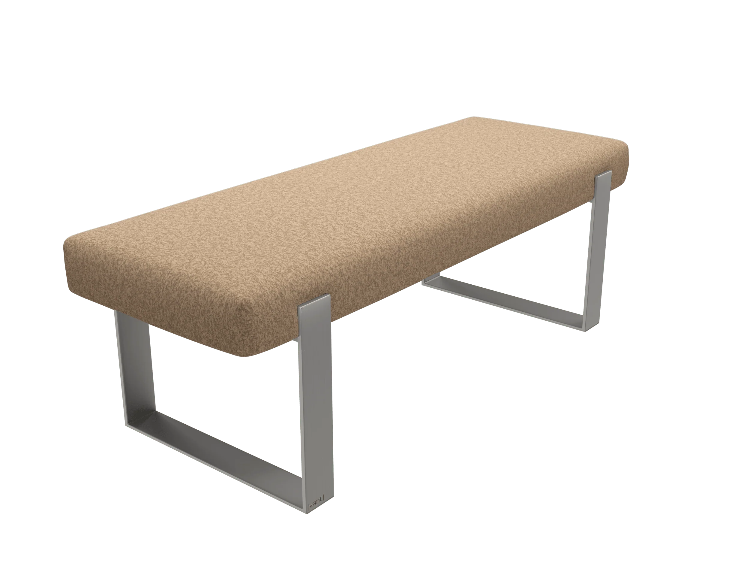 Vant Upholstered Bedroom Bench - Brushed Nickel Legs - Image 136