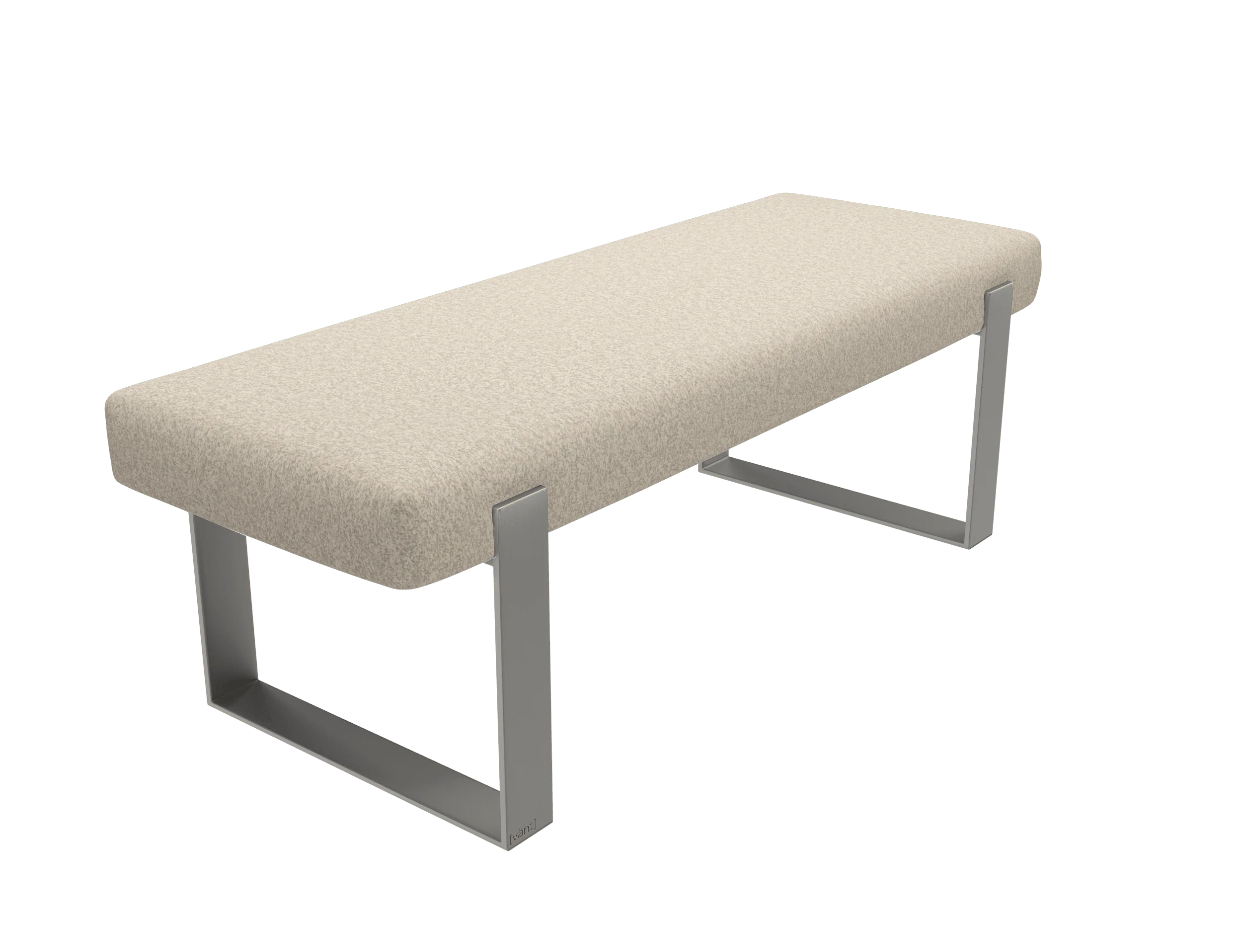 Vant Upholstered Bedroom Bench - Brushed Nickel Legs - Image 137