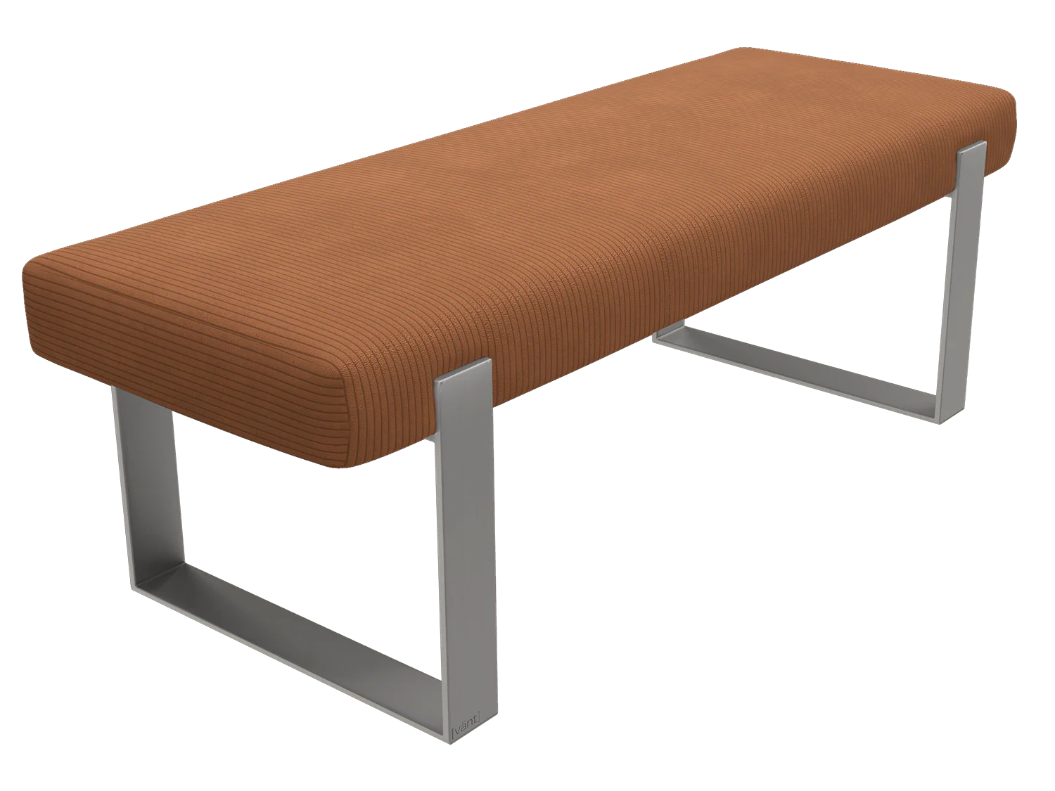 Vant Upholstered Bedroom Bench - Brushed Nickel Legs - Image 146