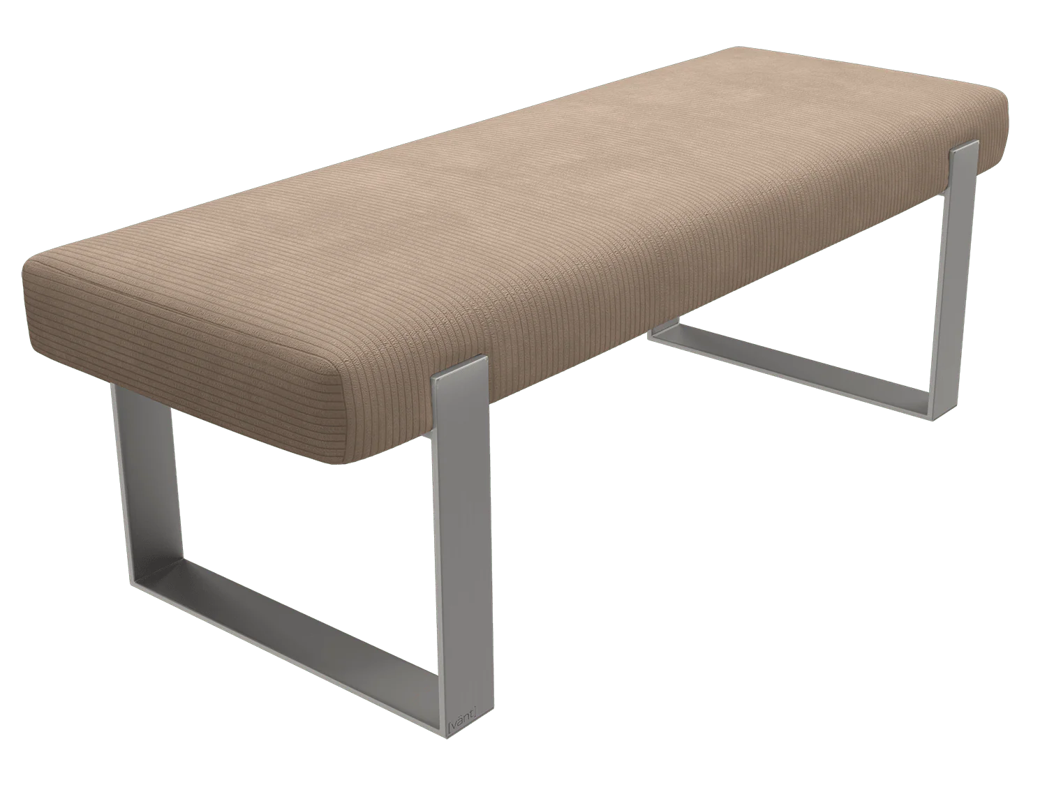 Vant Upholstered Bedroom Bench - Brushed Nickel Legs - Image 147