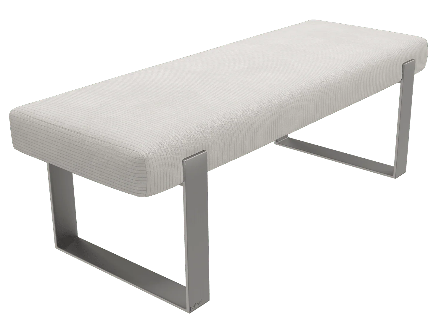Vant Upholstered Bedroom Bench - Brushed Nickel Legs - Image 148