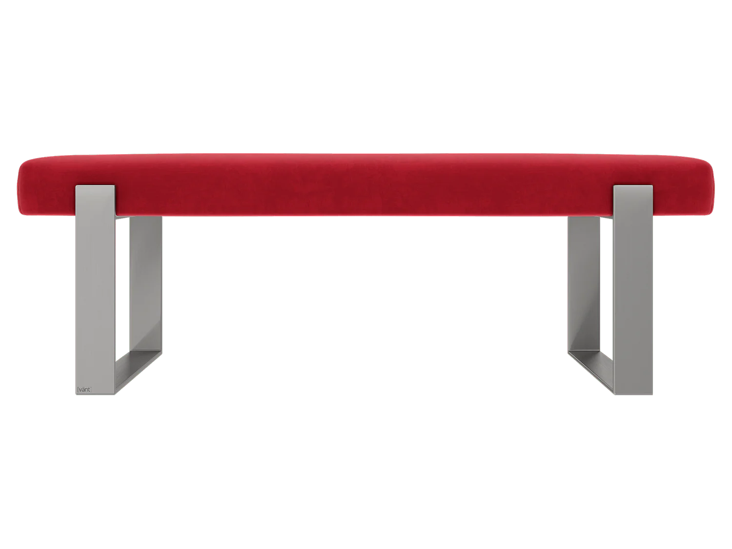 Vant Upholstered Bedroom Bench - Brushed Nickel Legs - Image 3