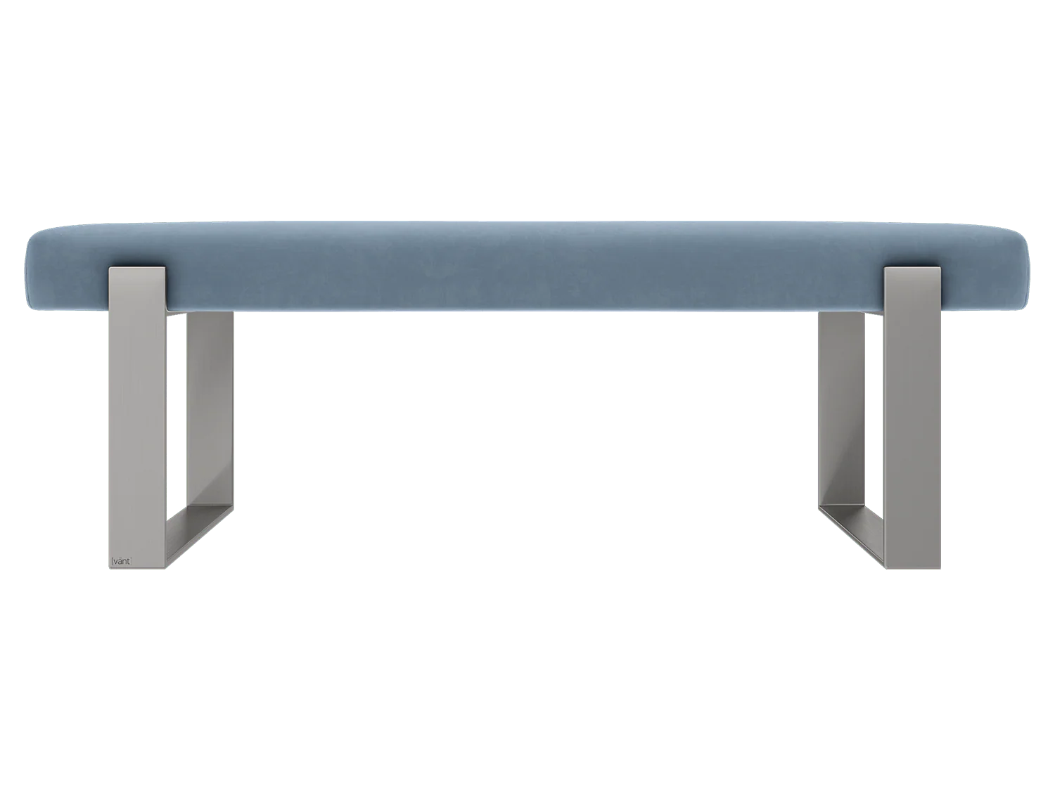 Vant Upholstered Bedroom Bench - Brushed Nickel Legs - Image 4