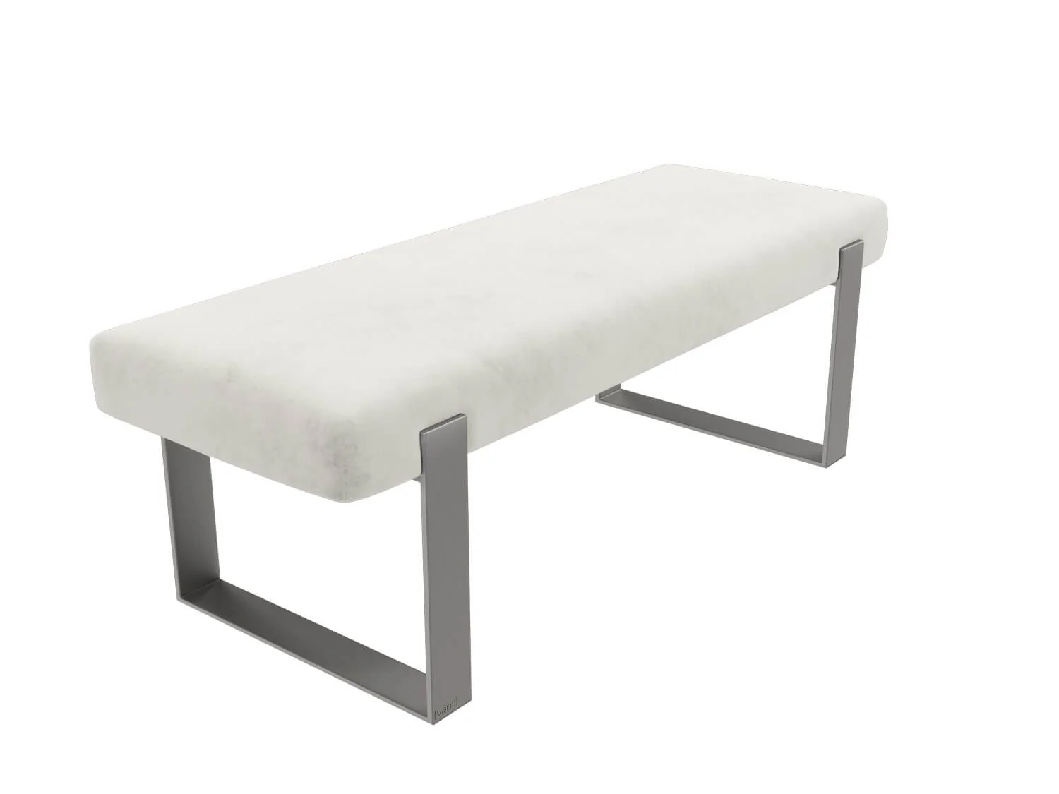 Vant Upholstered Bedroom Bench - Brushed Nickel Legs - Image 48