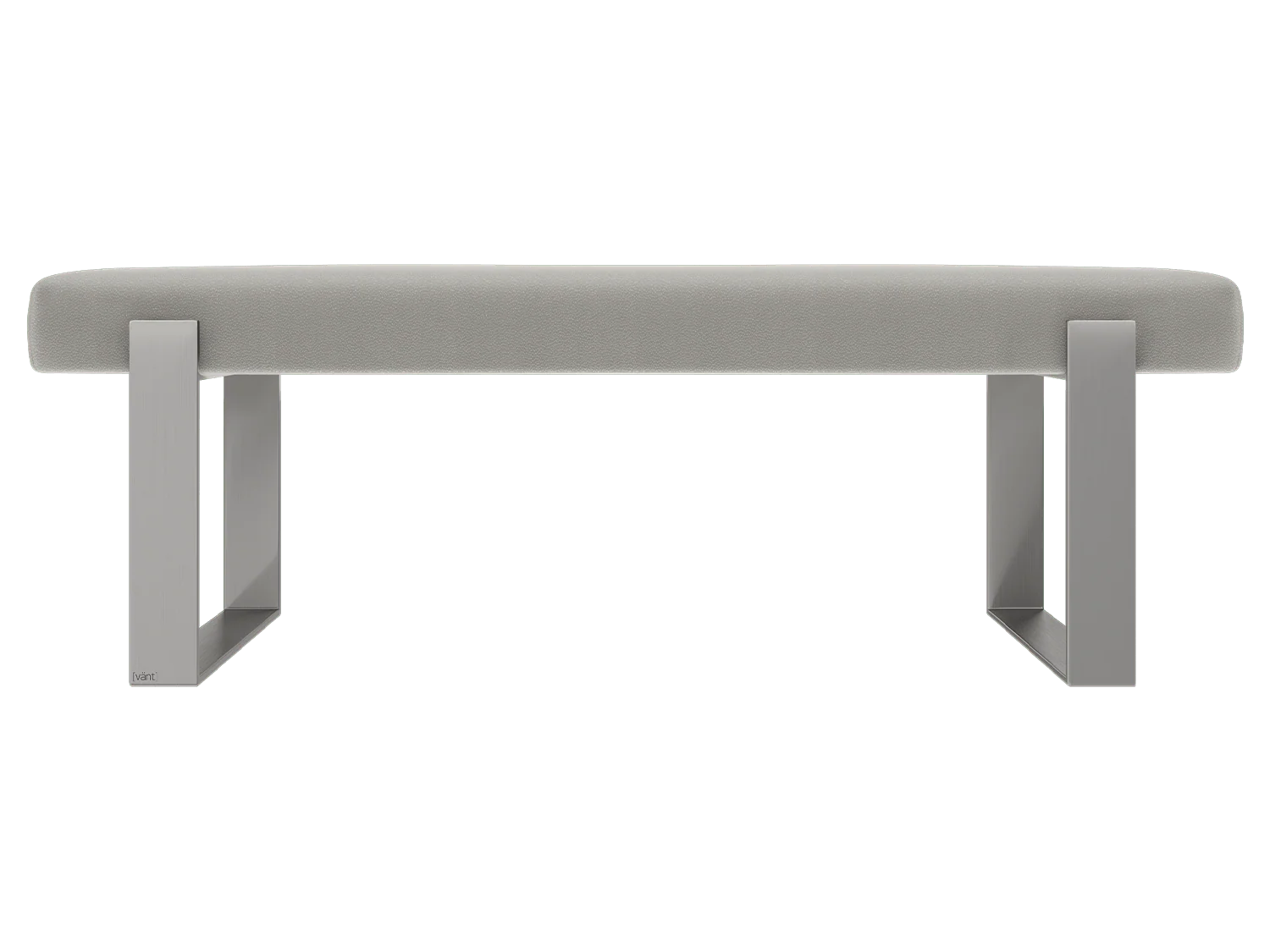 Vant Upholstered Bedroom Bench - Brushed Nickel Legs - Image 8