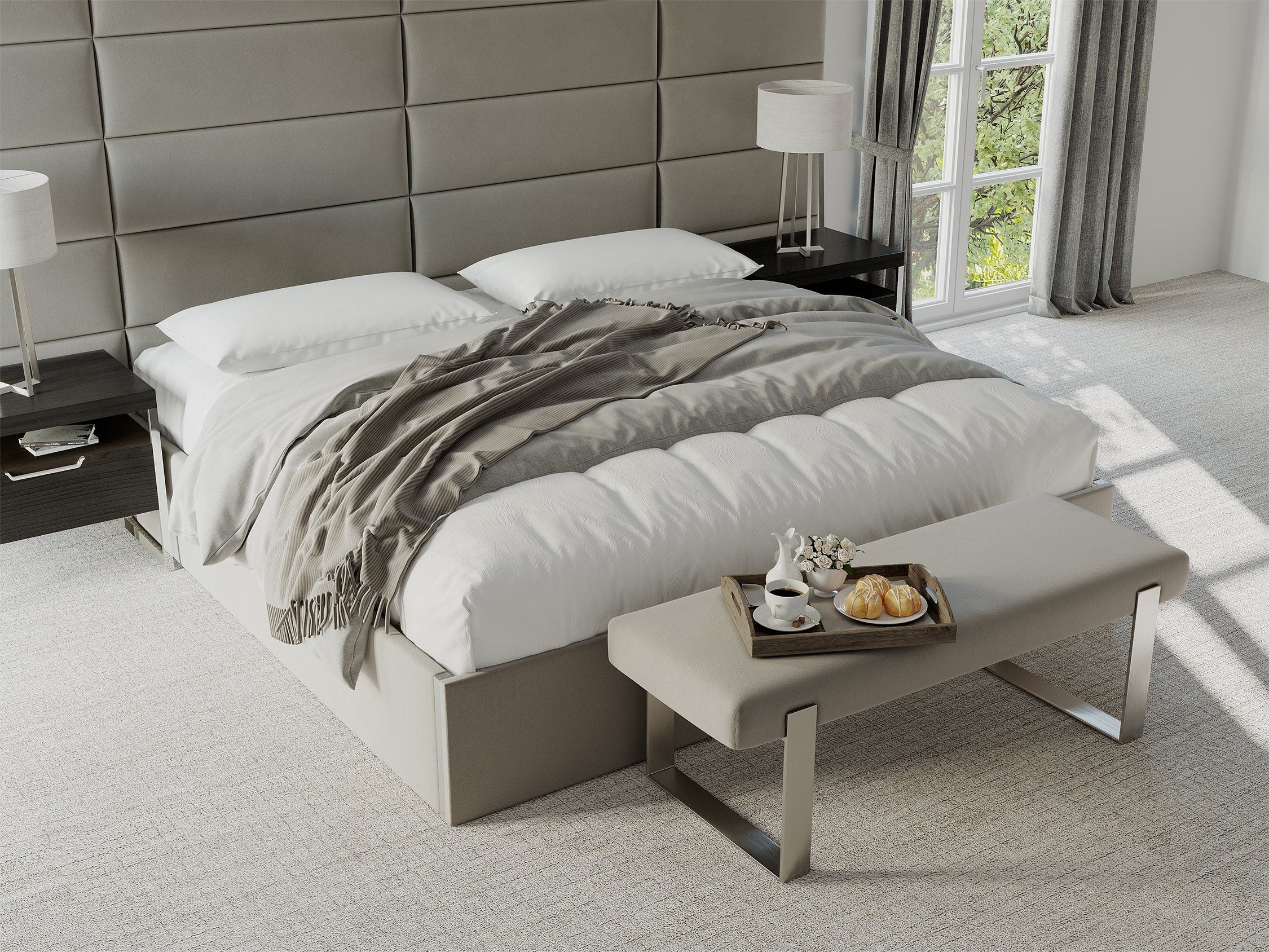 Vant Upholstered Bed Bench Burnished Brass - Image 98