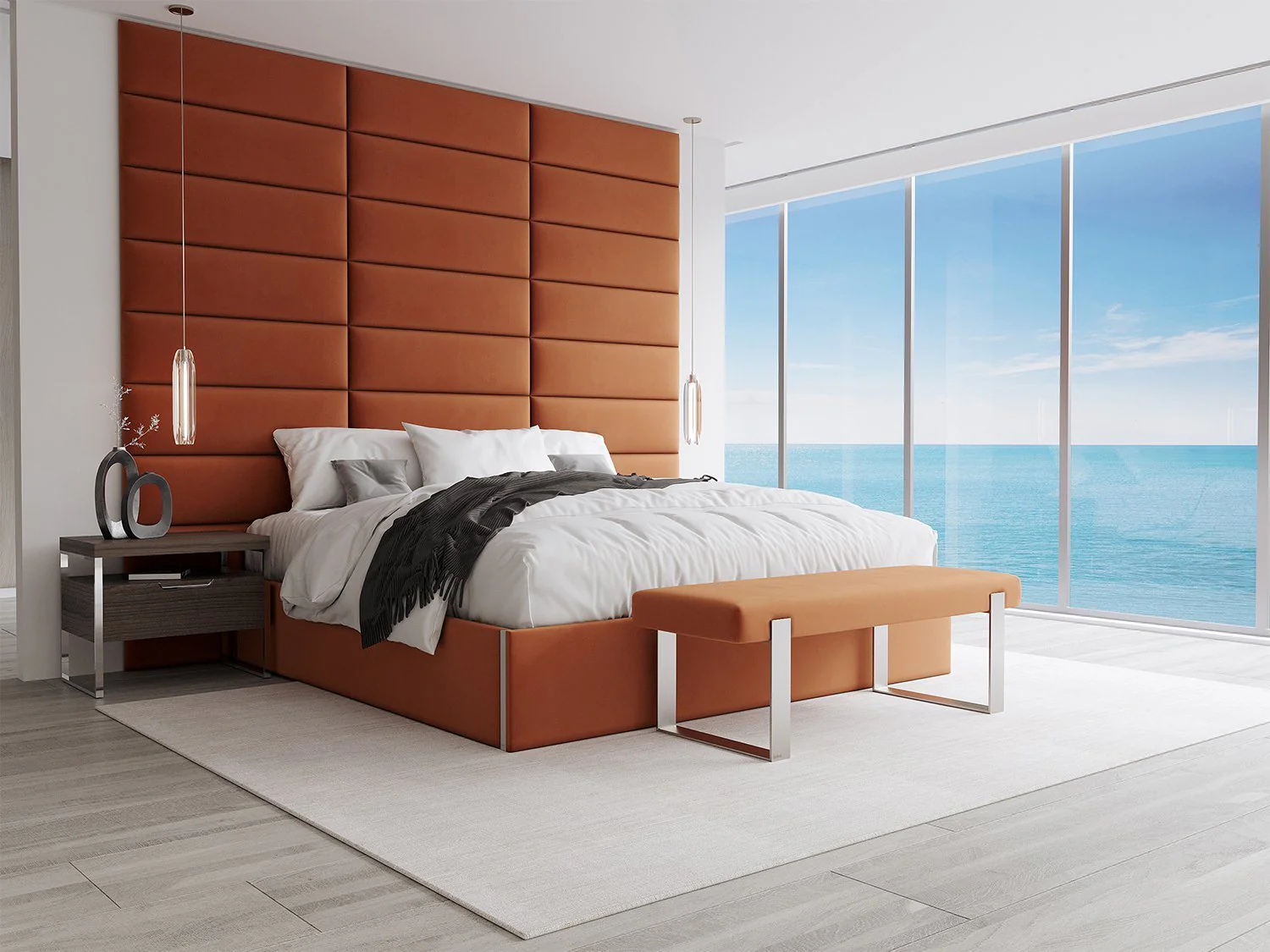 Vant Upholstered Bed Bench Burnished Brass - Image 109