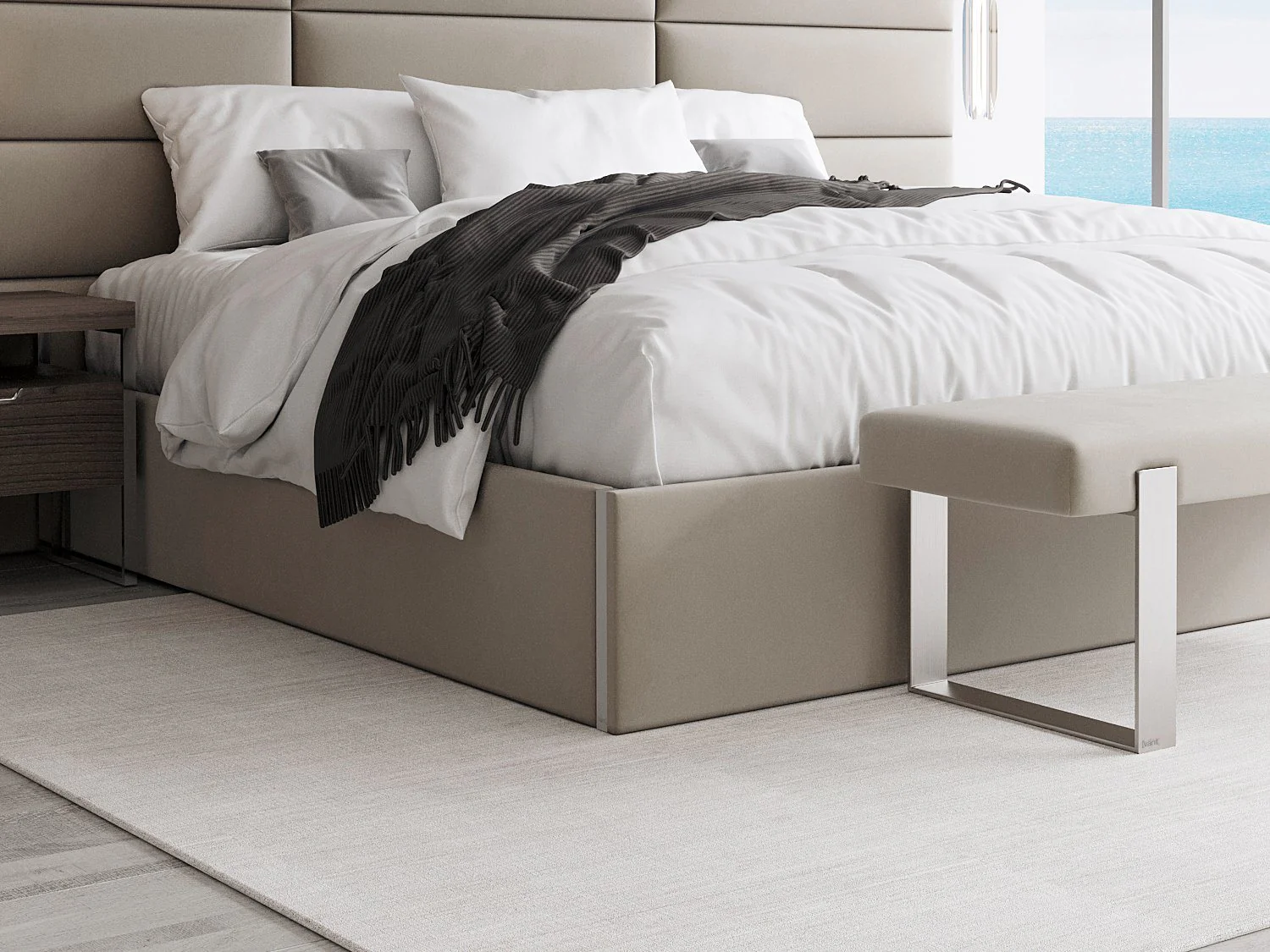 Vant Upholstered Platform Bed - Queen size - Image 12