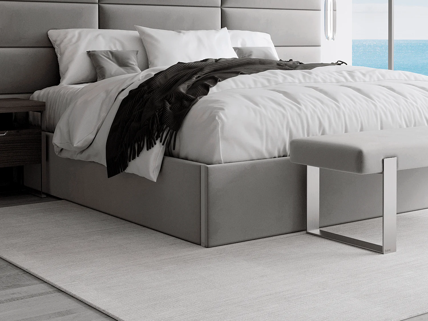 Vant Upholstered Platform Bed - Queen size - Image 13