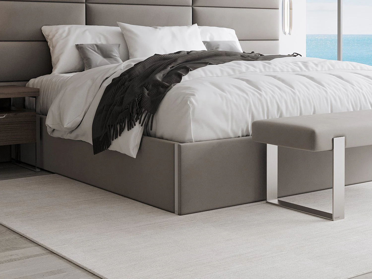 Vant Upholstered Platform Bed - Queen size - Image 14