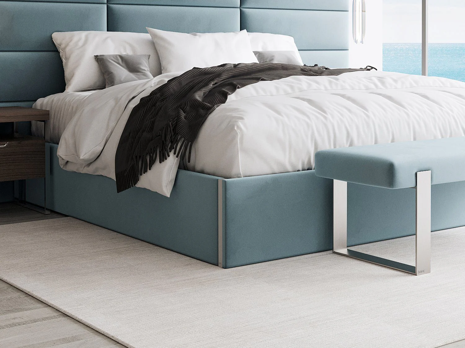 Vant Upholstered Platform Bed - Queen size - Image 15