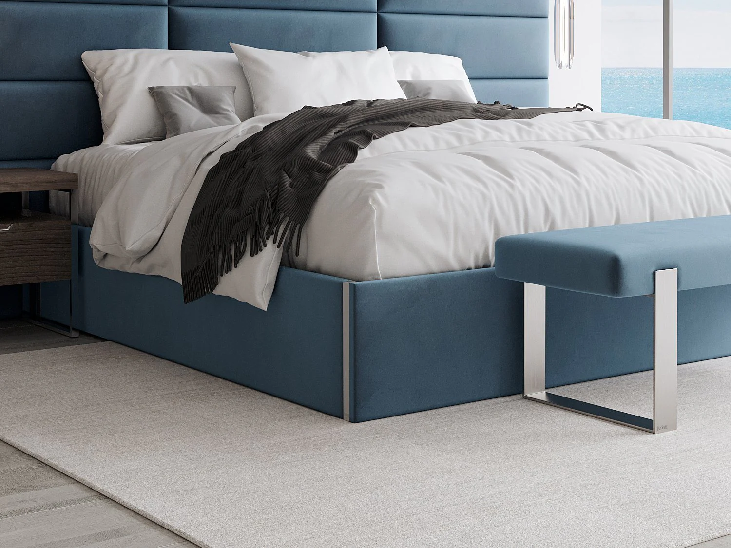 Vant Upholstered Platform Bed - Queen size - Image 17