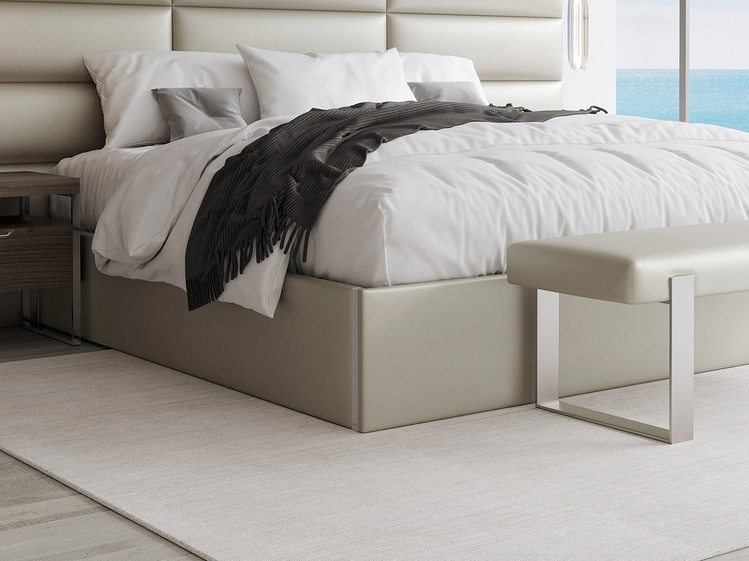 Vant Upholstered Platform Bed - Queen size - Image 4